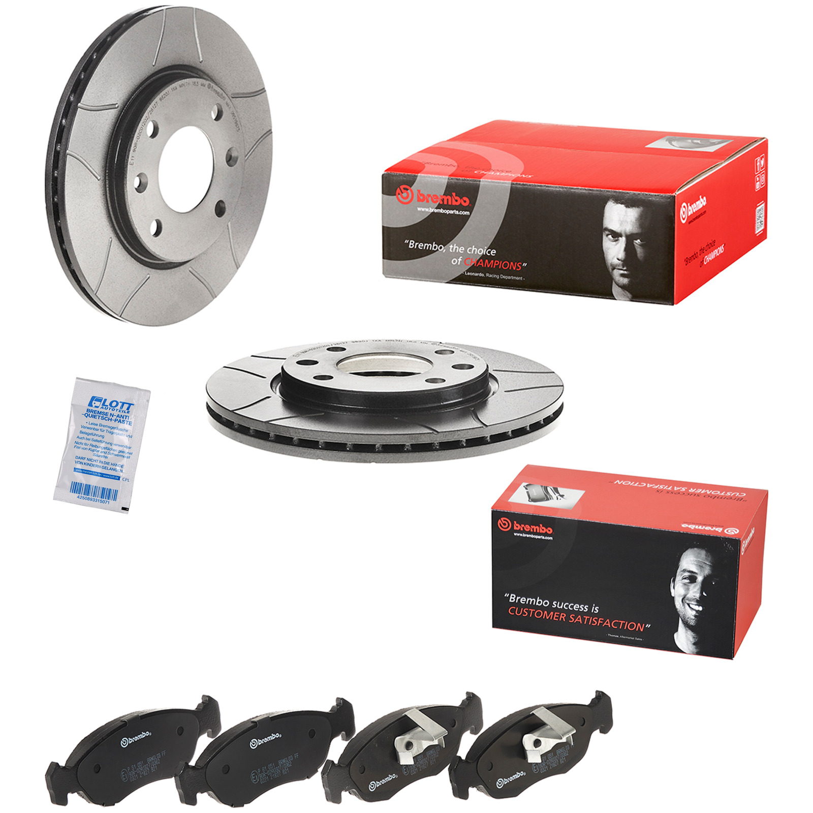 Brembo Bremsscheiben 247mm + Bremsbel&auml;ge Vorne passend f&uuml;r Citroen Saxo 10 Xsara