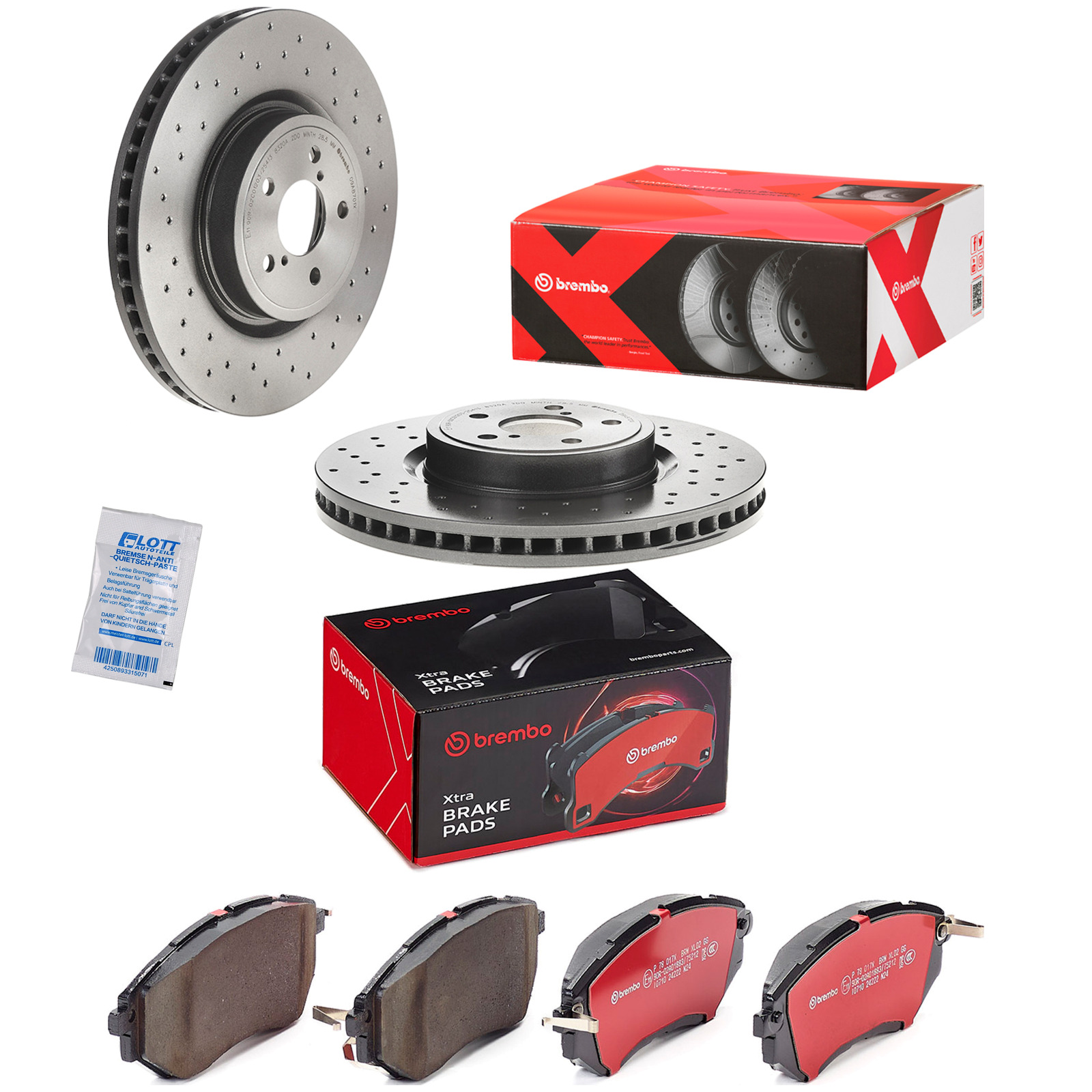 Brembo Xtra Line Bremsscheiben 316mm + Bremsbeläge Vorne passend fü...