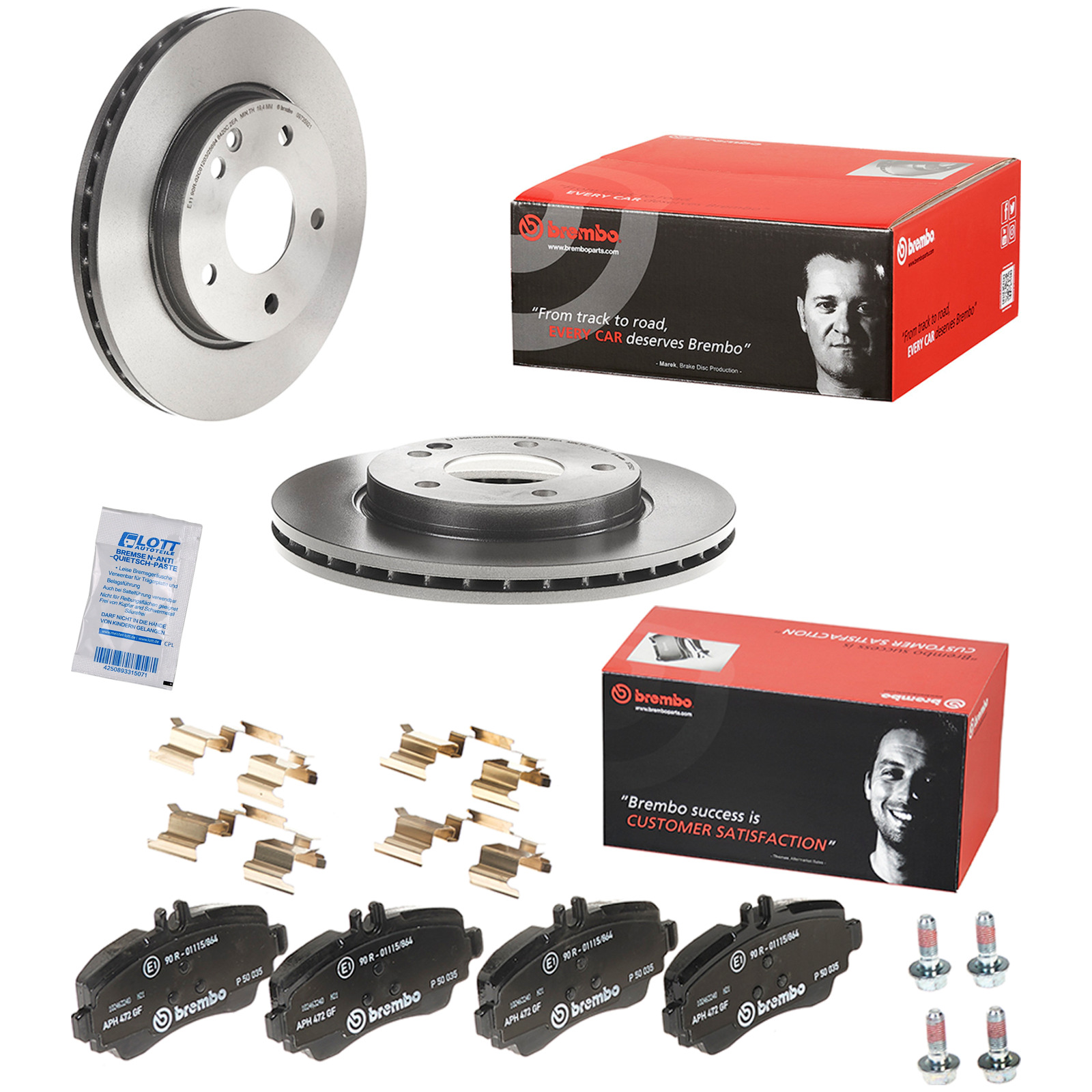 Brembo Bremsscheiben 260mm + Bremsbeläge Vorne passend für Mercedes...