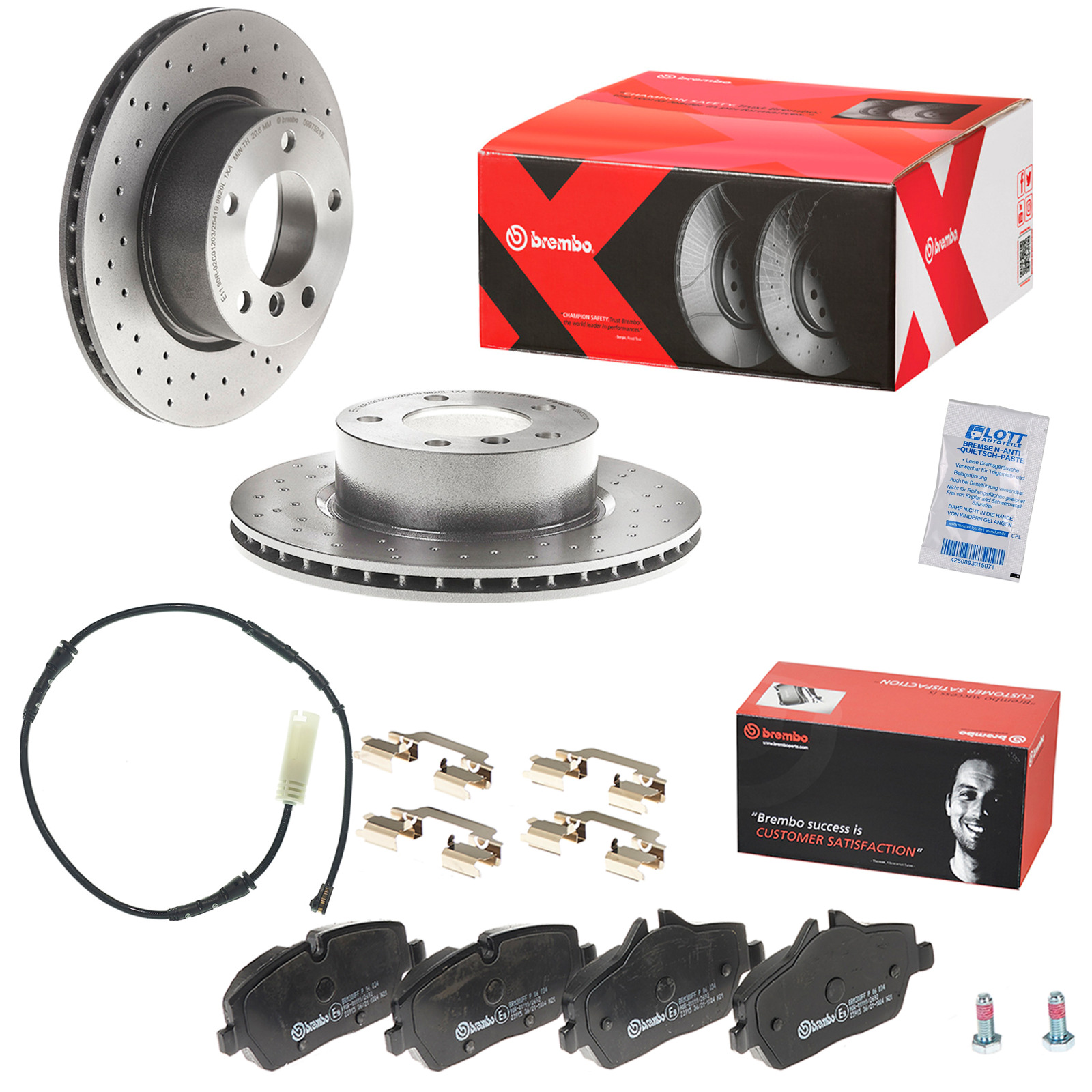 Brembo Xtra Line Bremsscheiben 292mm + Bremsbel&auml;ge Vorne passend f&uuml;r BMW 1 E81