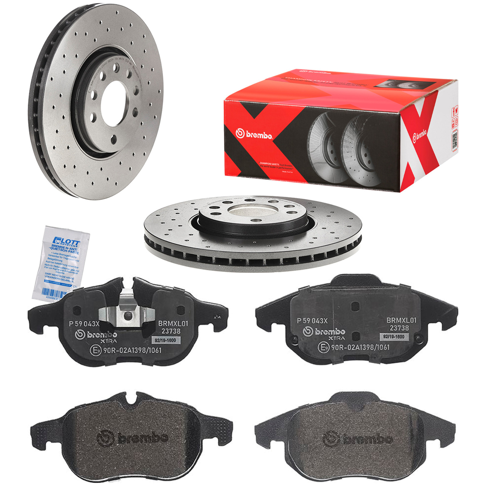 Brembo Xtra Line Bremsscheiben 302mm + Bremsbeläge Vorne passend fü...