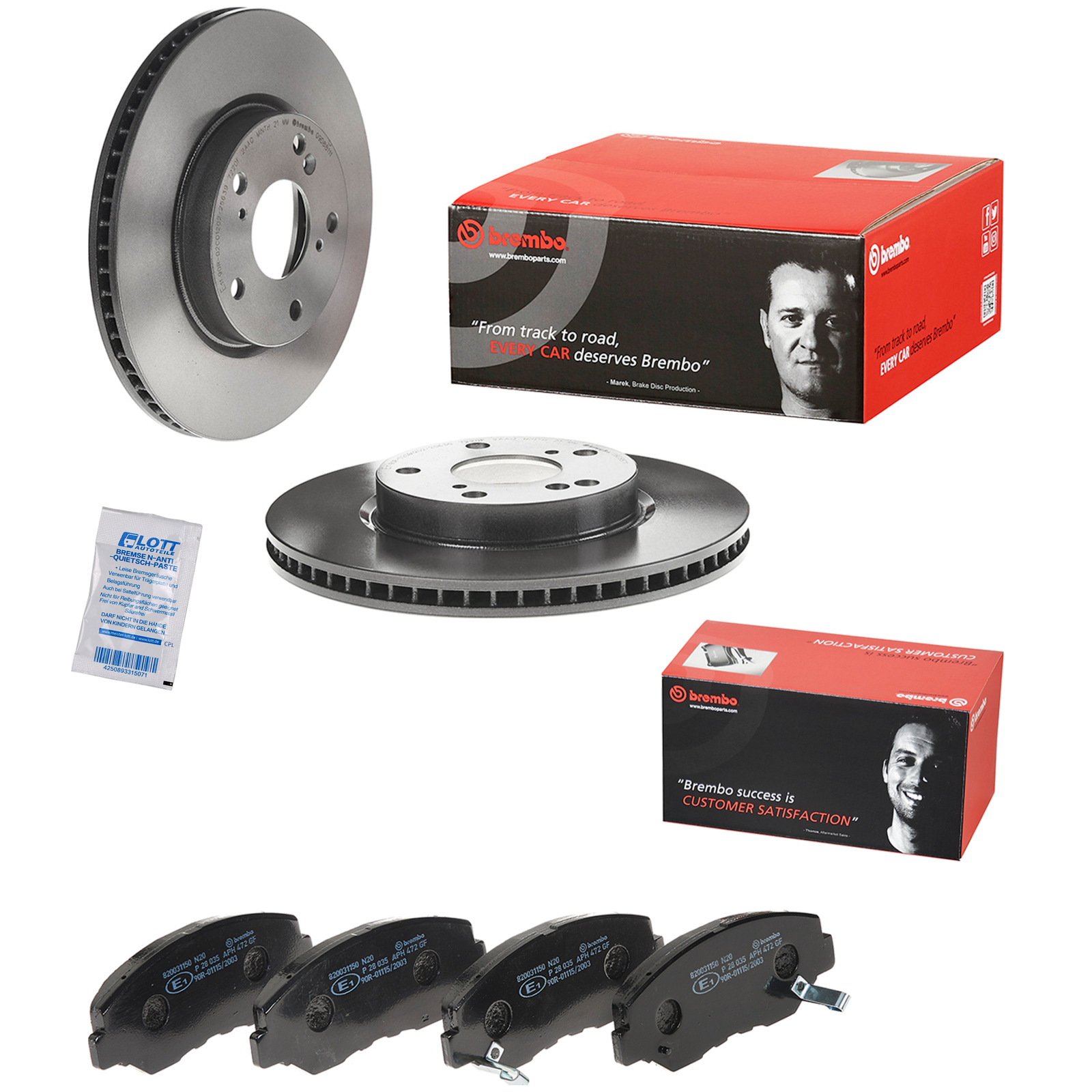 Brembo Bremsscheiben 282mm + Bremsbeläge Vorne passend für Honda Ci...