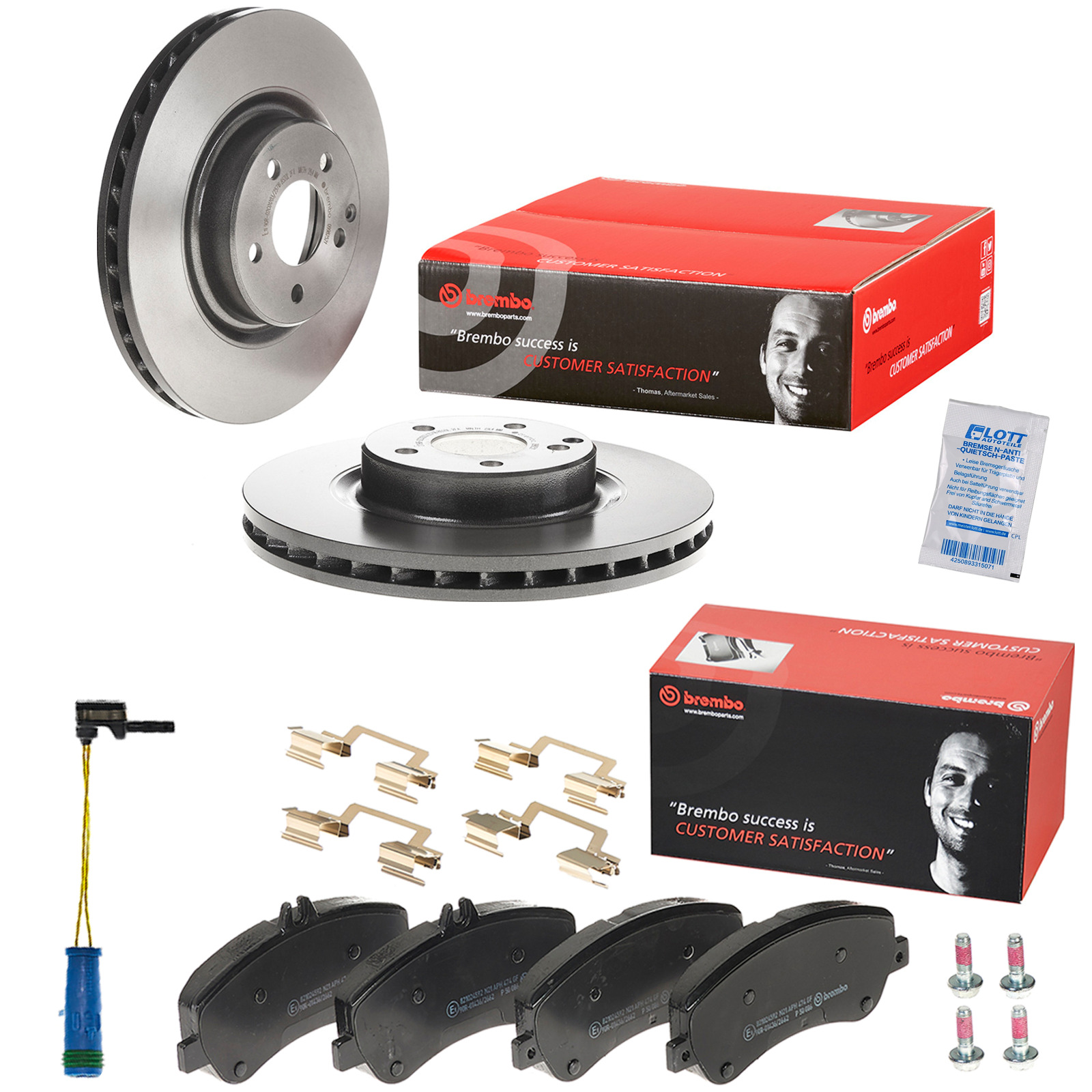 Brembo Bremsscheiben 330mm + Bremsbeläge Vorne passend für Mercedes...