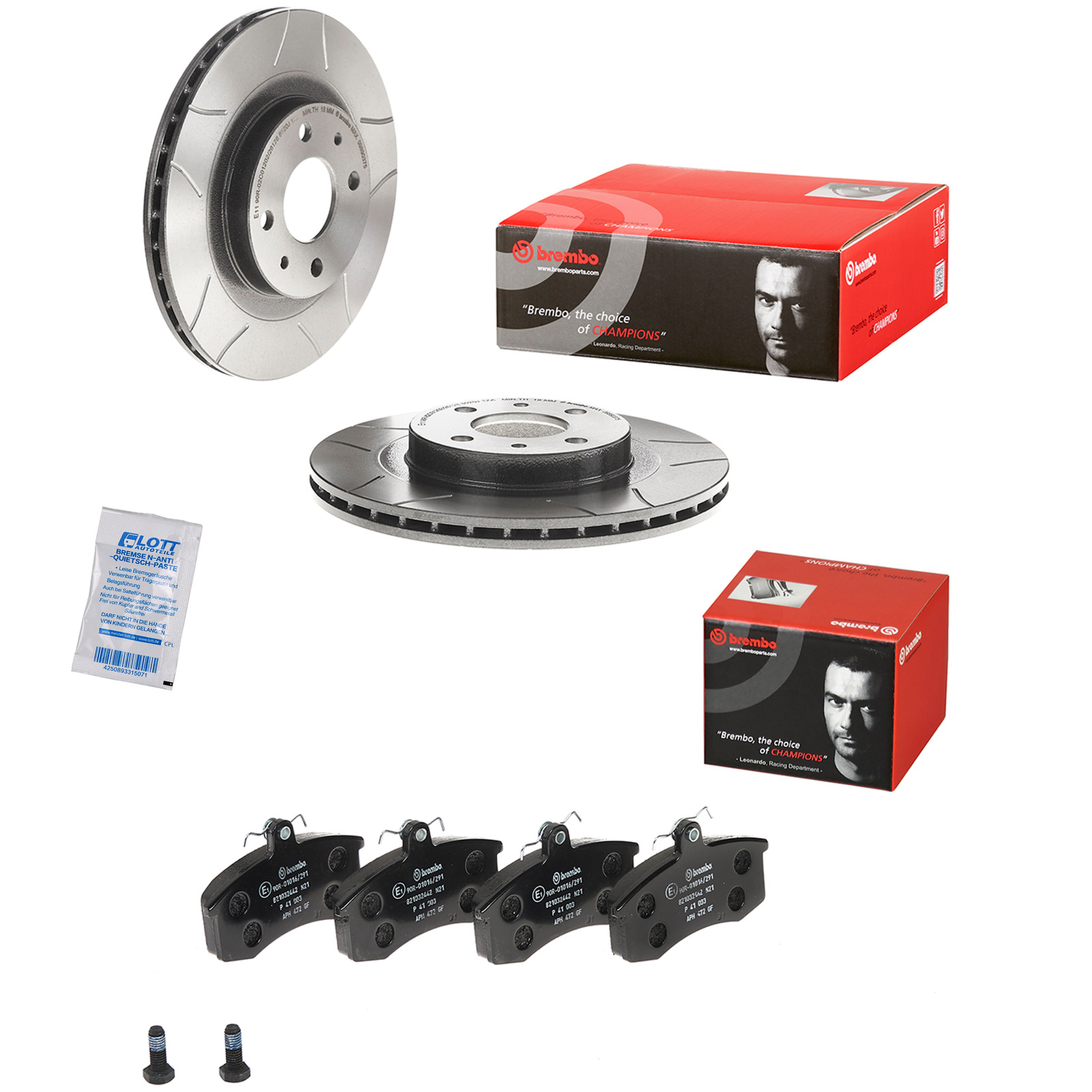 Brembo Bremsscheiben 260mm + Bremsbel&auml;ge Vorne passend f&uuml;r Lada Kalina 2 1.6 1.4
