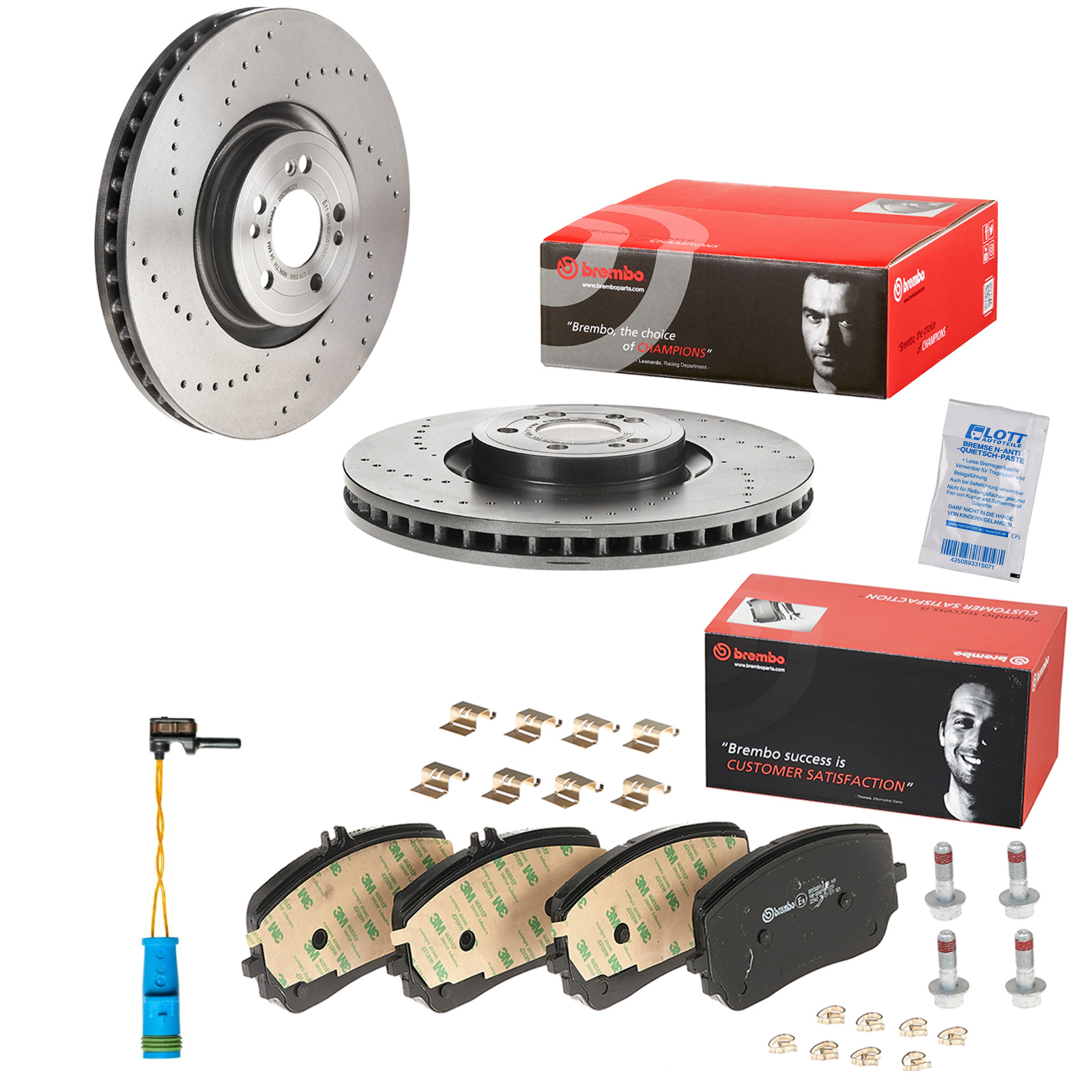 Brembo Bremsscheiben 375mm + Bremsbeläge Vorne passend für Mercedes...