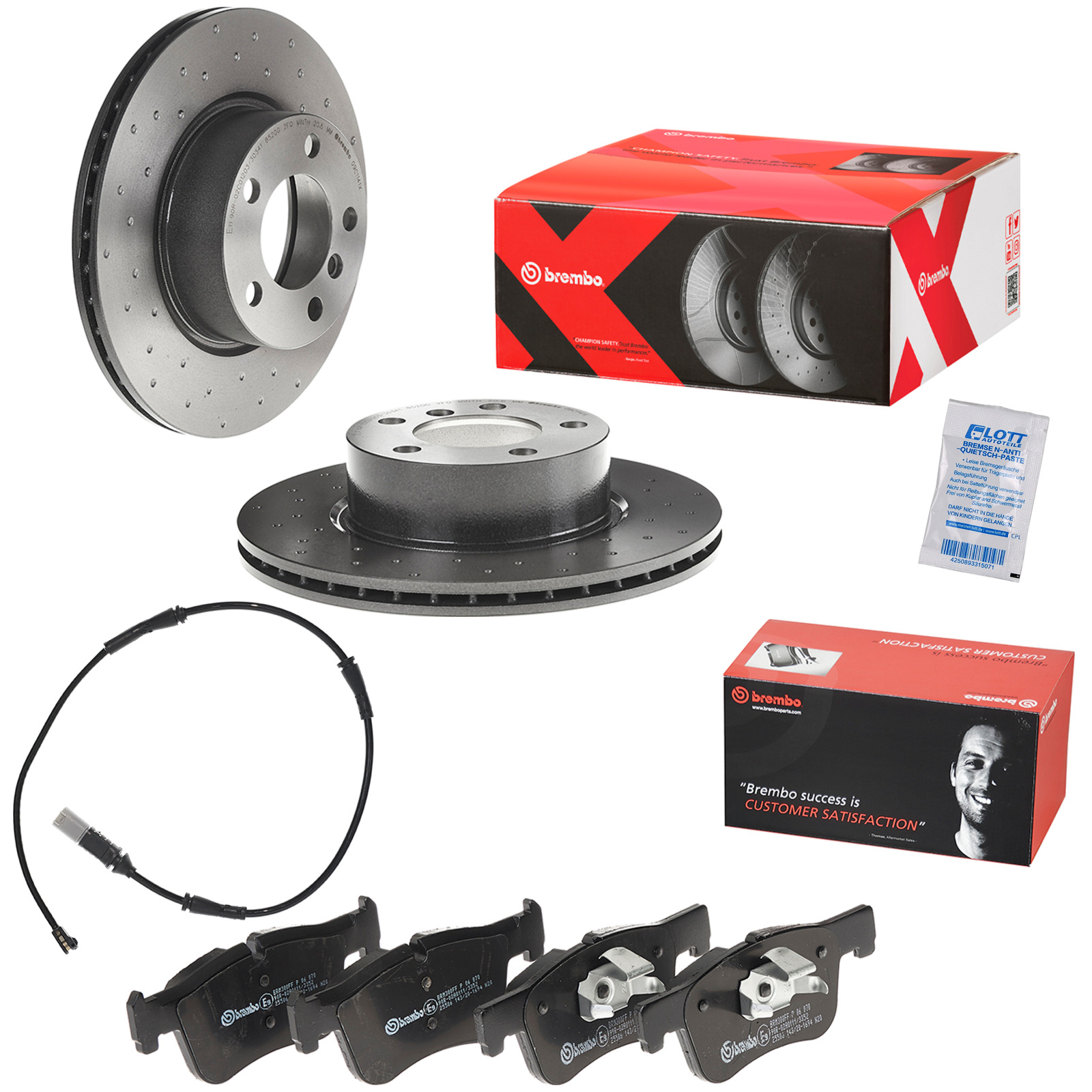 Brembo Xtra Line Bremsscheiben 300mm + Bremsbeläge Vorne passend fü...