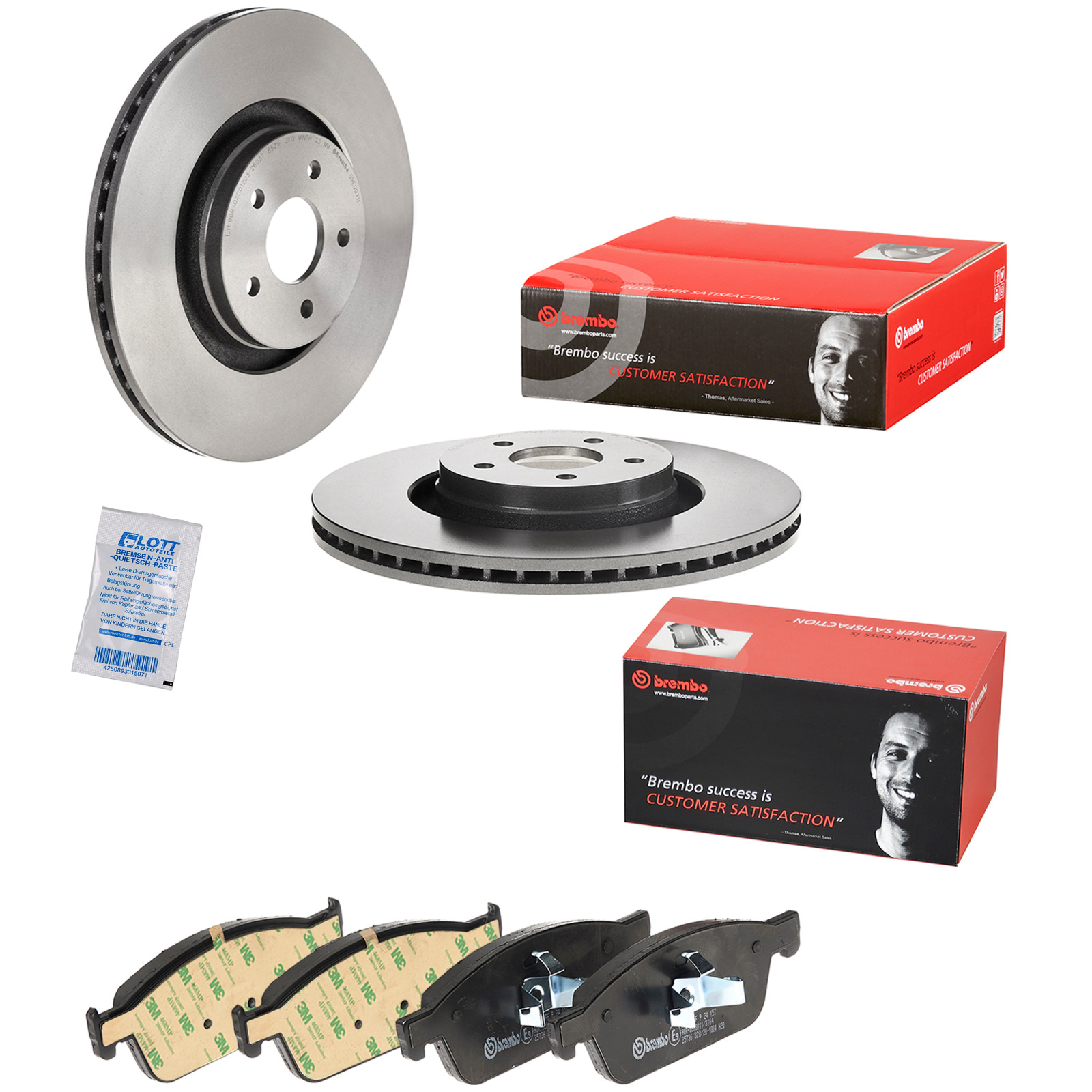 Brembo Bremsscheiben 335mm + Bremsbeläge Vorne passend für Ford Foc...