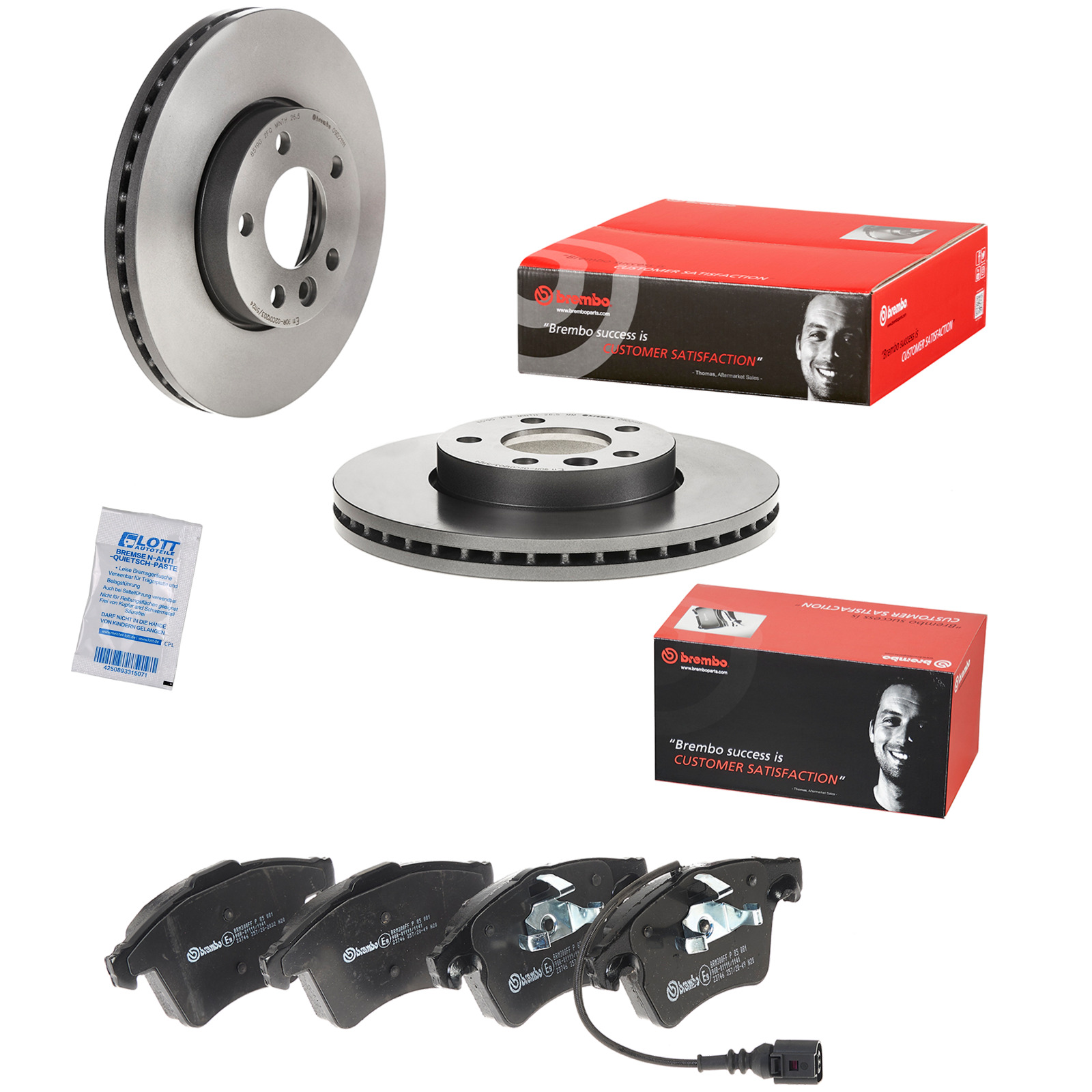 Brembo Bremsscheiben 308mm + Bremsbeläge Vorne passend für VW Trans...