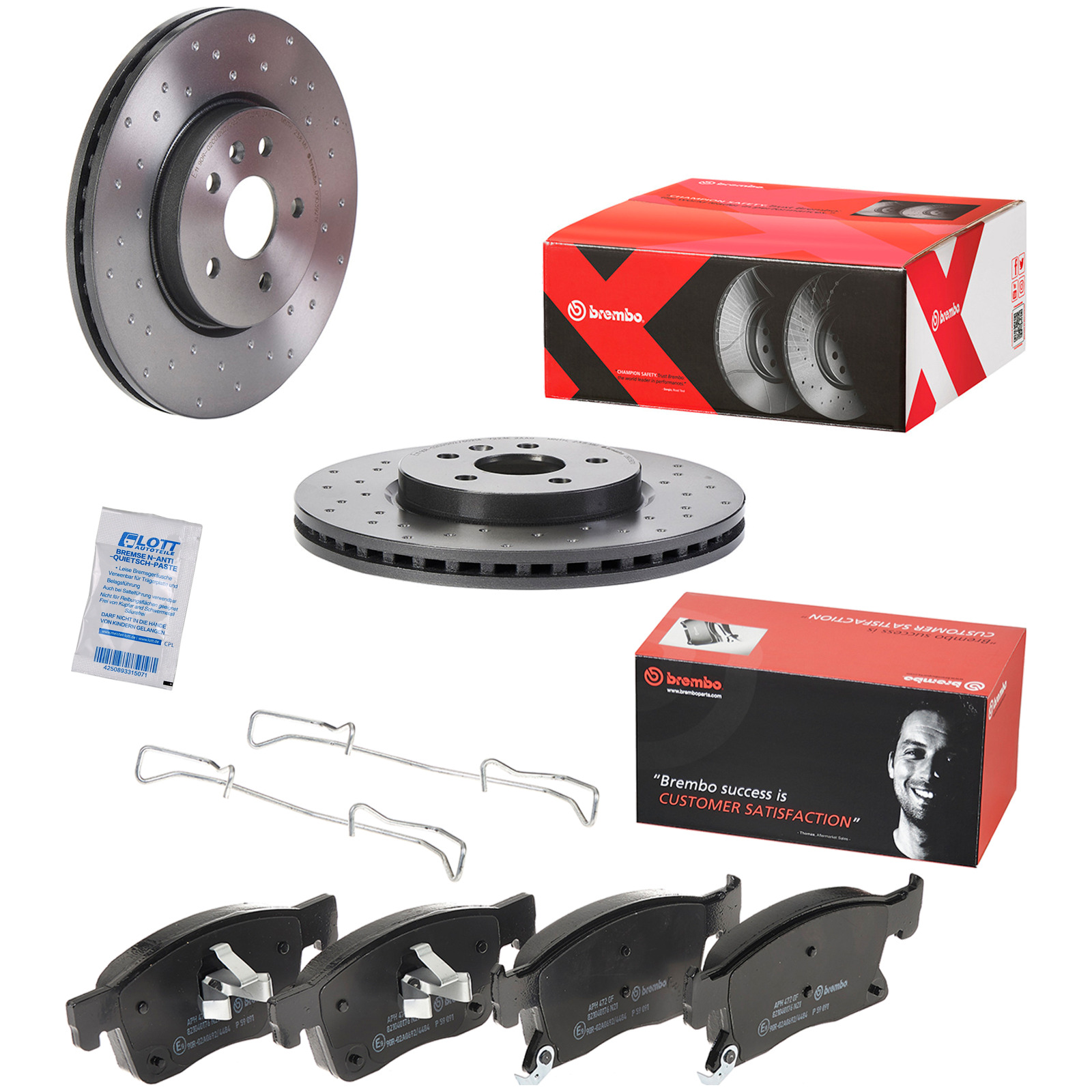 Brembo Xtra Line Bremsscheiben 300mm + Bremsbel&auml;ge Vorne passend f&uuml;r Opel Astra