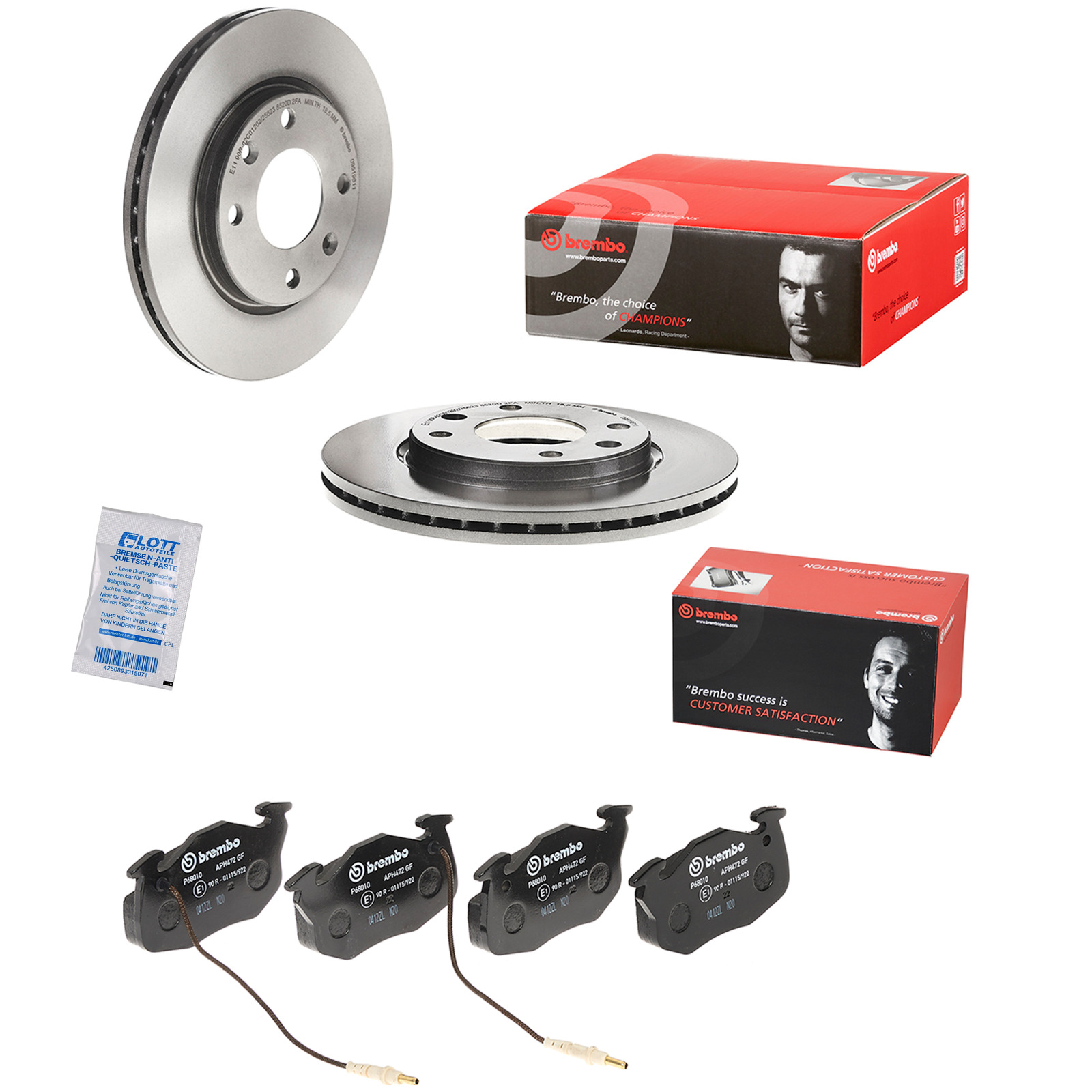 Brembo Bremsscheiben 247mm + Bremsbel&auml;ge Vorne passend f&uuml;r Citroen Saxo Peugeot