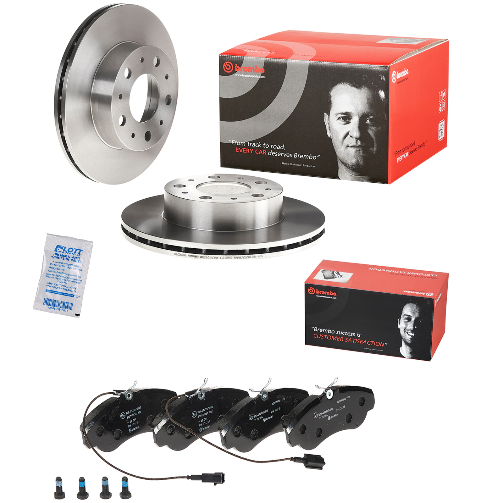 Brembo Bremsscheiben 300mm + Bremsbeläge Vorne passend für Fiat Duc...