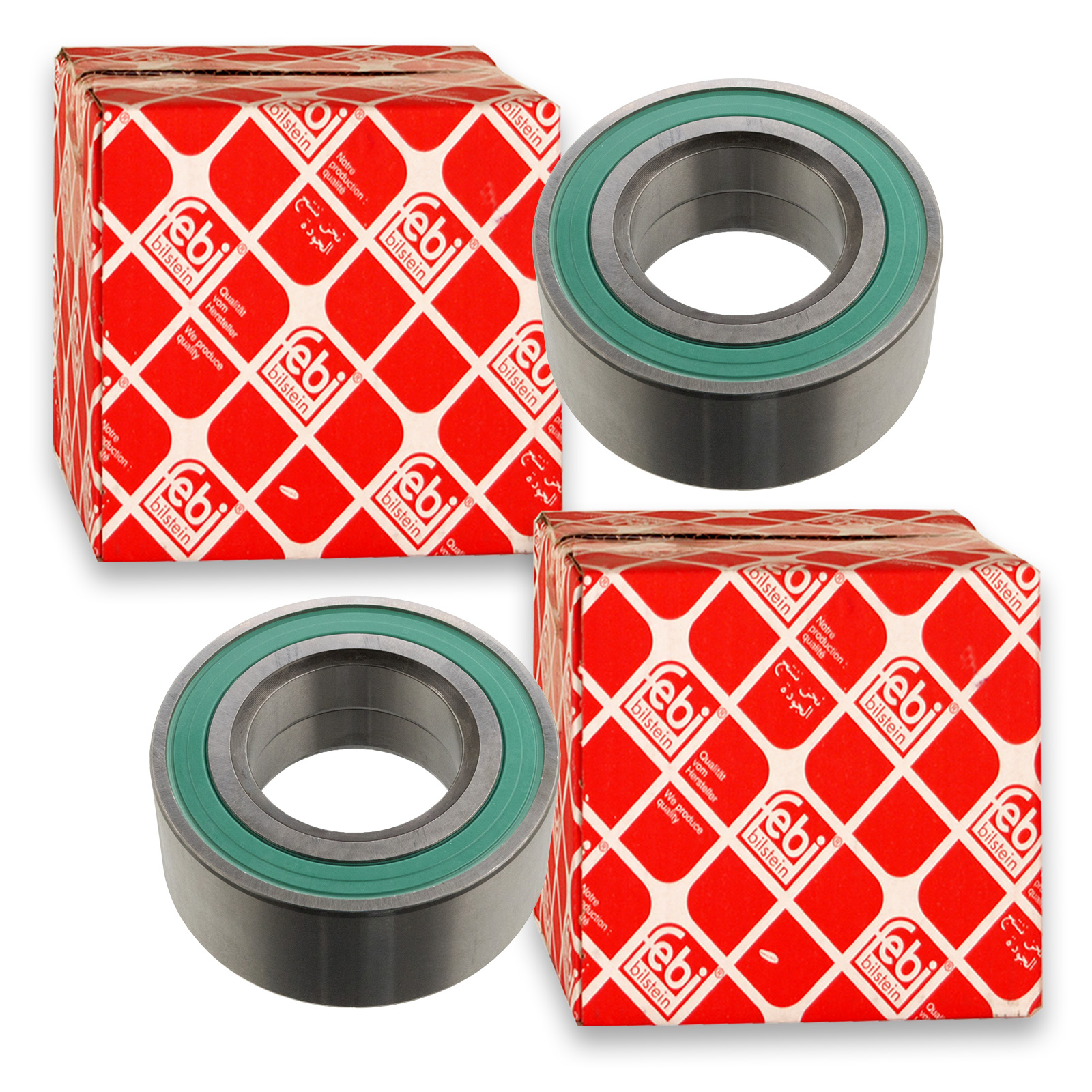 2x Febi Radlager Radlagersatz Hinten passend f&uuml;r Audi A4 B7 8EC 8ED + B6 8E2 8E5