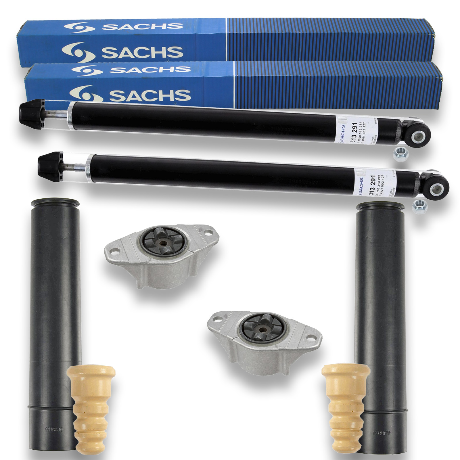 2x SACHS Sto&szlig;d&auml;mpfer Domlager Staubschutz hinten passend f&uuml;r Ford Focus 2 DA DB