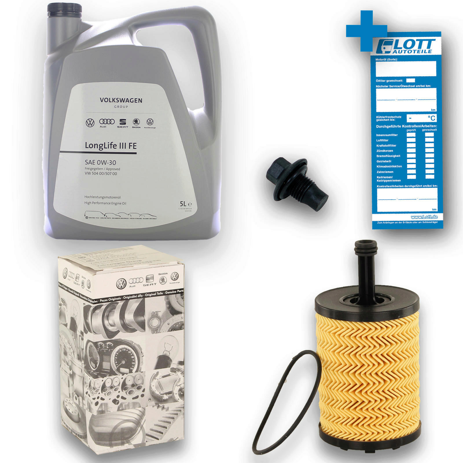 5L VW Motoröl + OE Ölfilter 071115562C