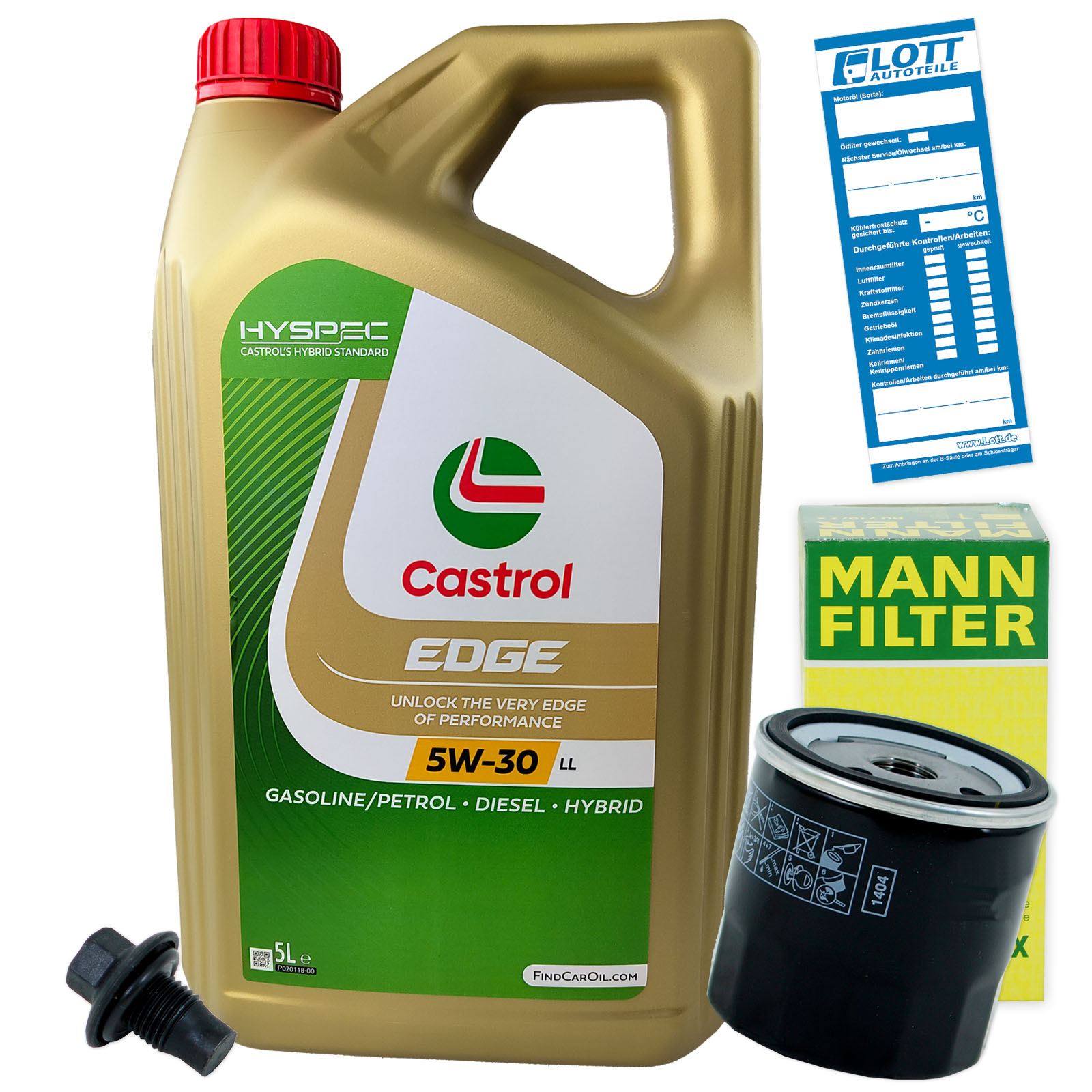Ölwechsel Set 5L 5W30 Öl Motoröl CASTROL + MANN Ölfilter ...