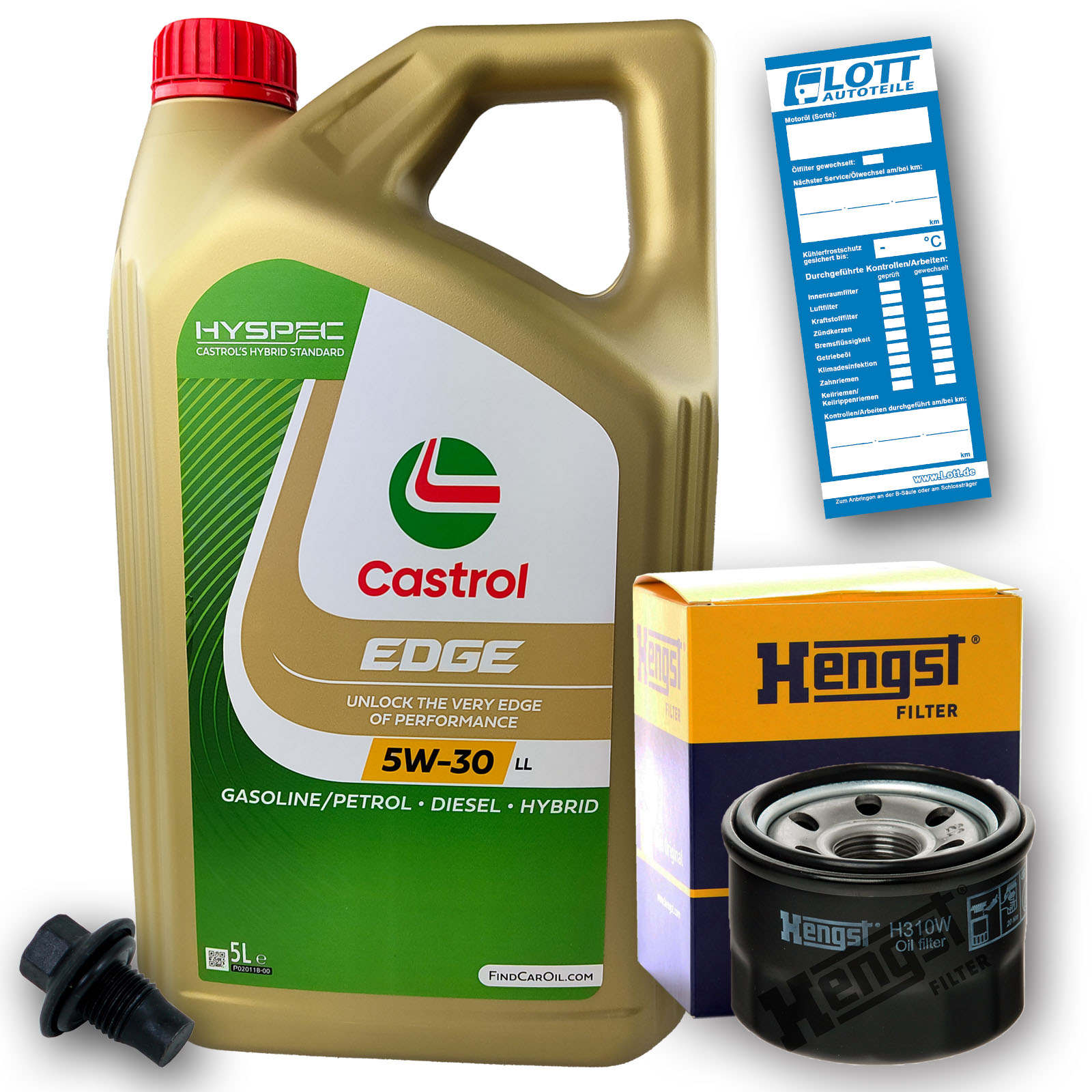 Ölwechsel Set Castrol Motoröl + Hengst Ölfilter