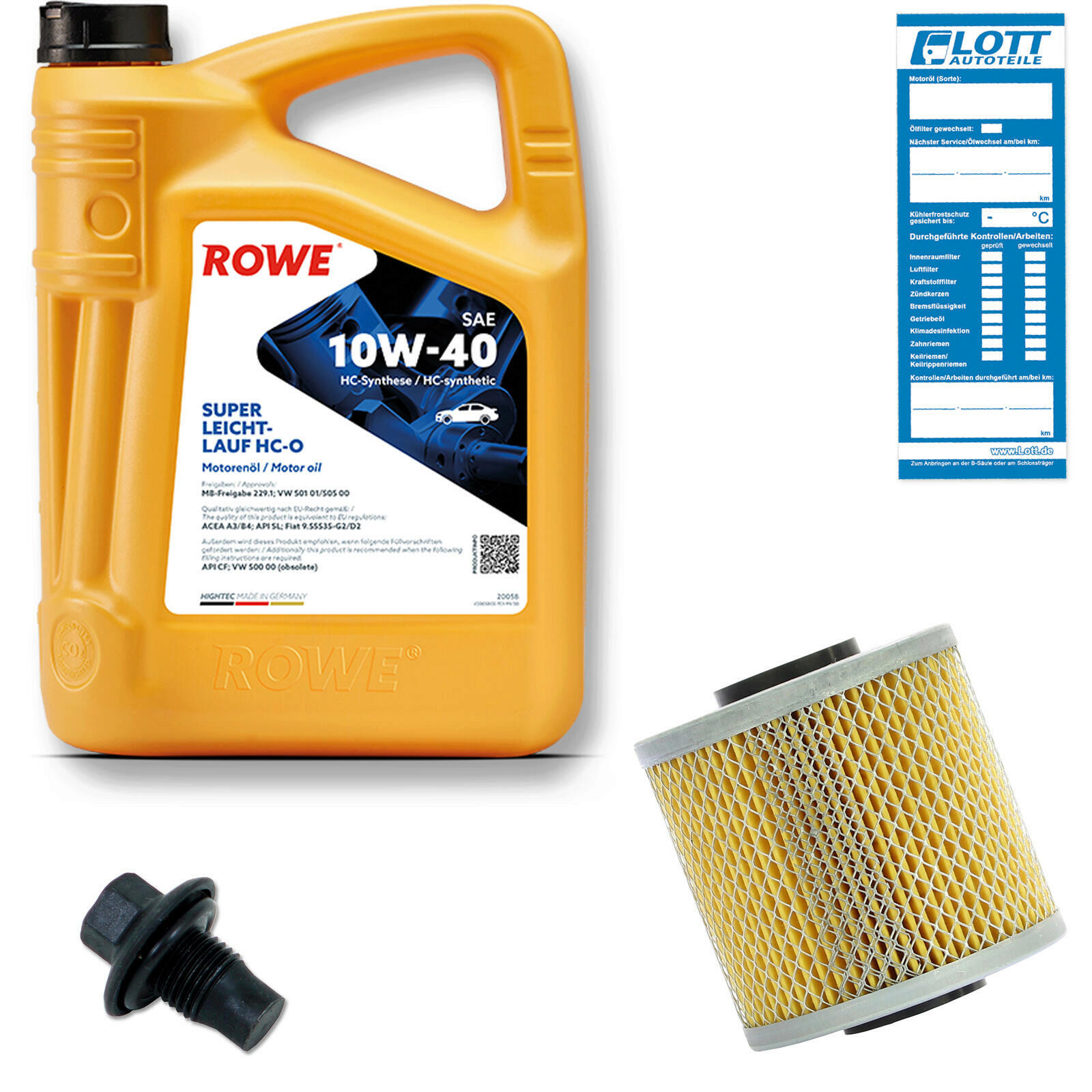 Rowe Inspektionskit Motor&ouml;l + &Ouml;lfilter + Ablassschraube