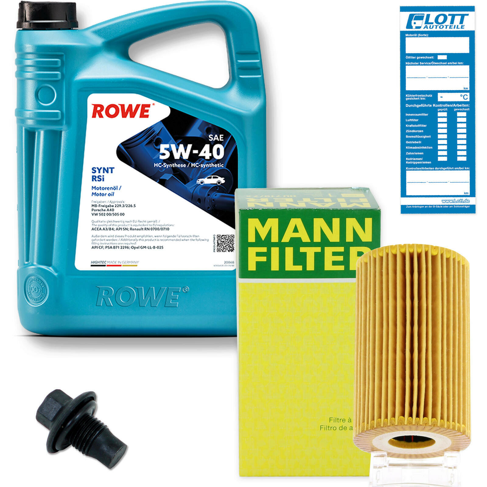 Rowe Inspektionskit Motor&ouml;l + &Ouml;lfilter + Ablassschraube