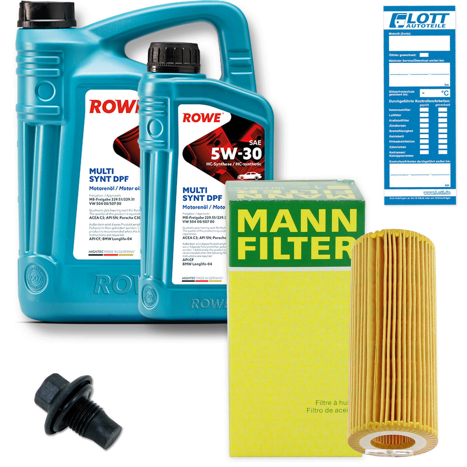 Rowe Inspektionskit Motoröl + Ölfilter + Ablassschraube