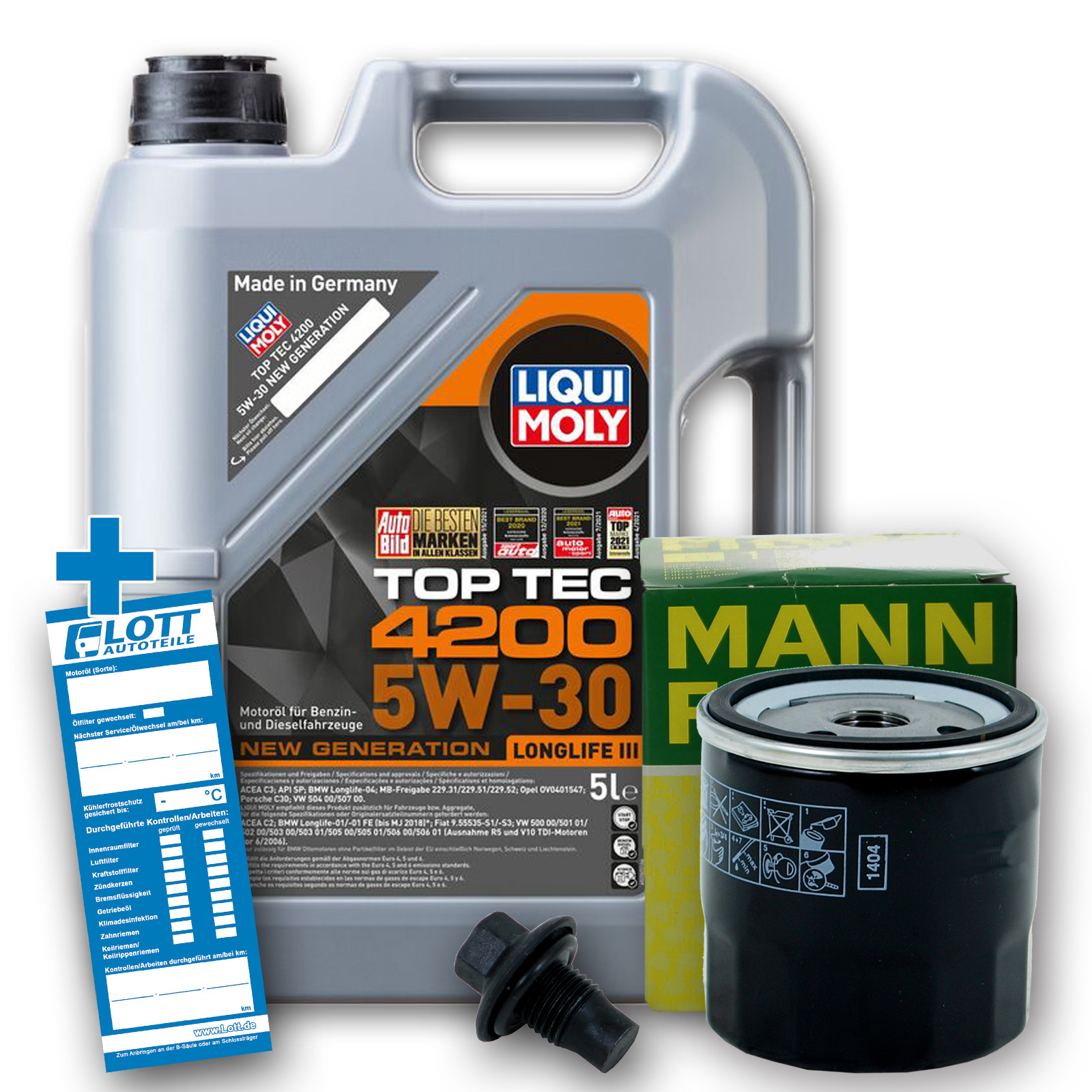 Ölwechsel Set 5L 5W30 Öl Motoröl LIQUI MOLY + MANN Ölfilter