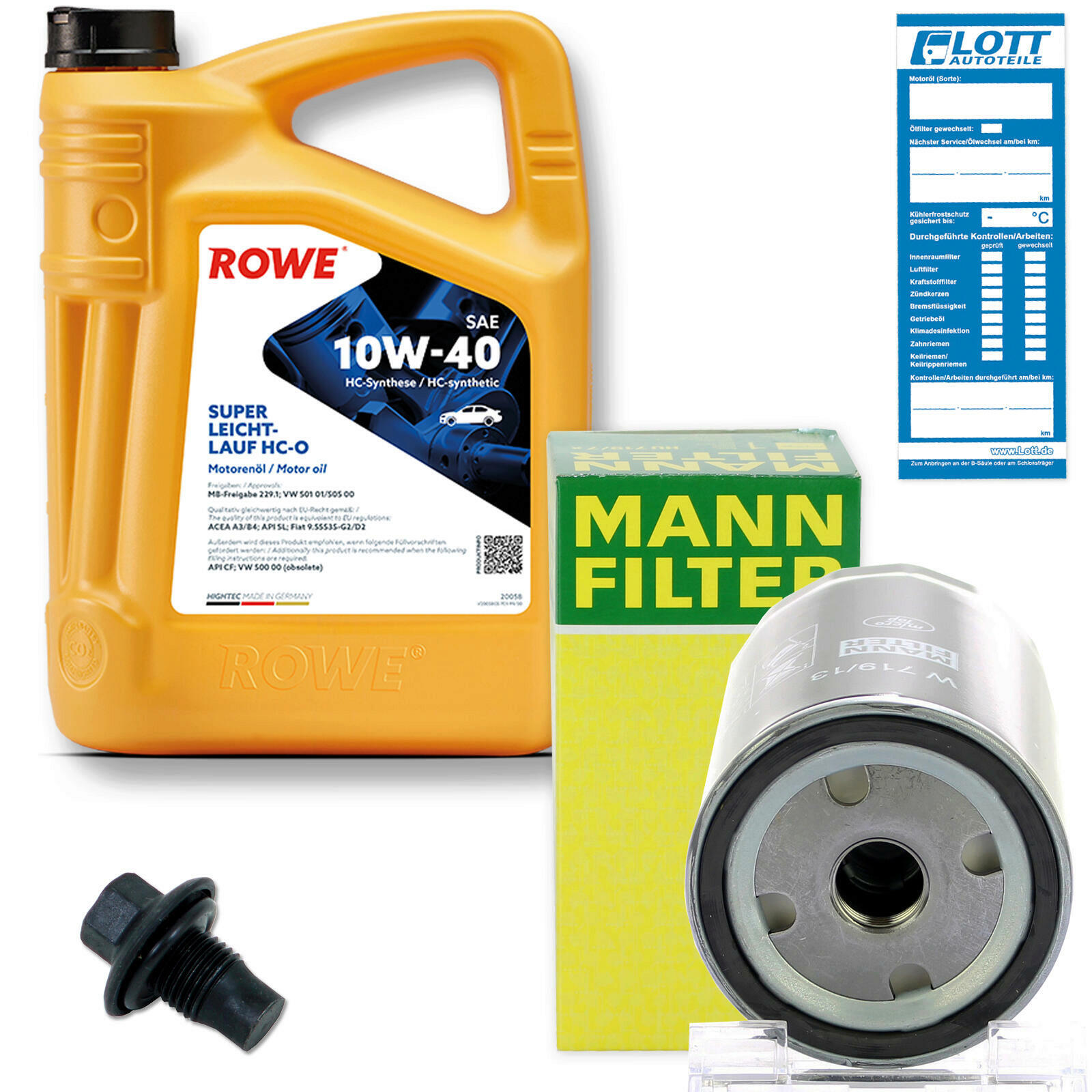 Rowe Inspektionskit Motoröl + Ölfilter + Ablassschraube