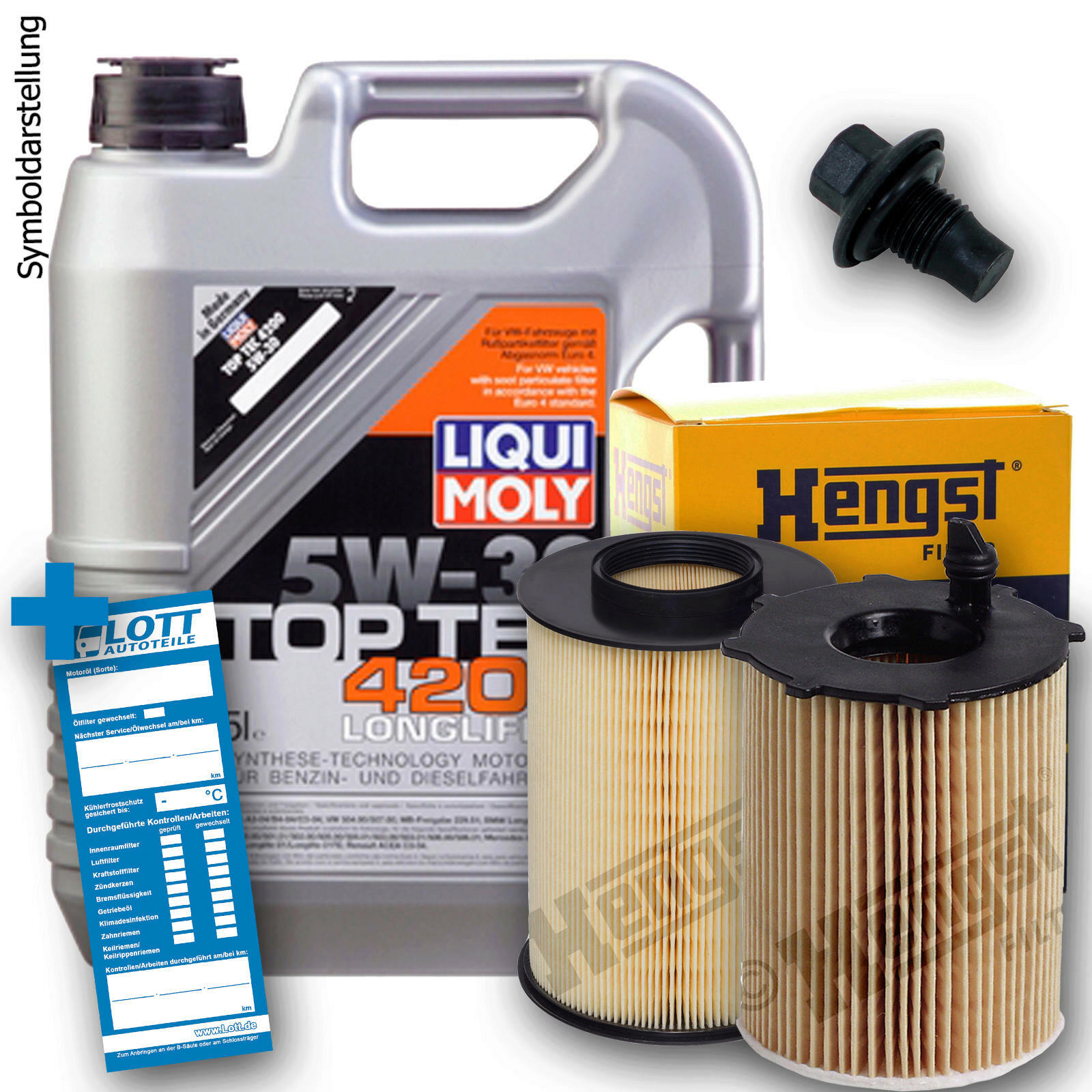 Liqui Moly Motoröl + Ölfilter + Luftfilter + Ablassschraube