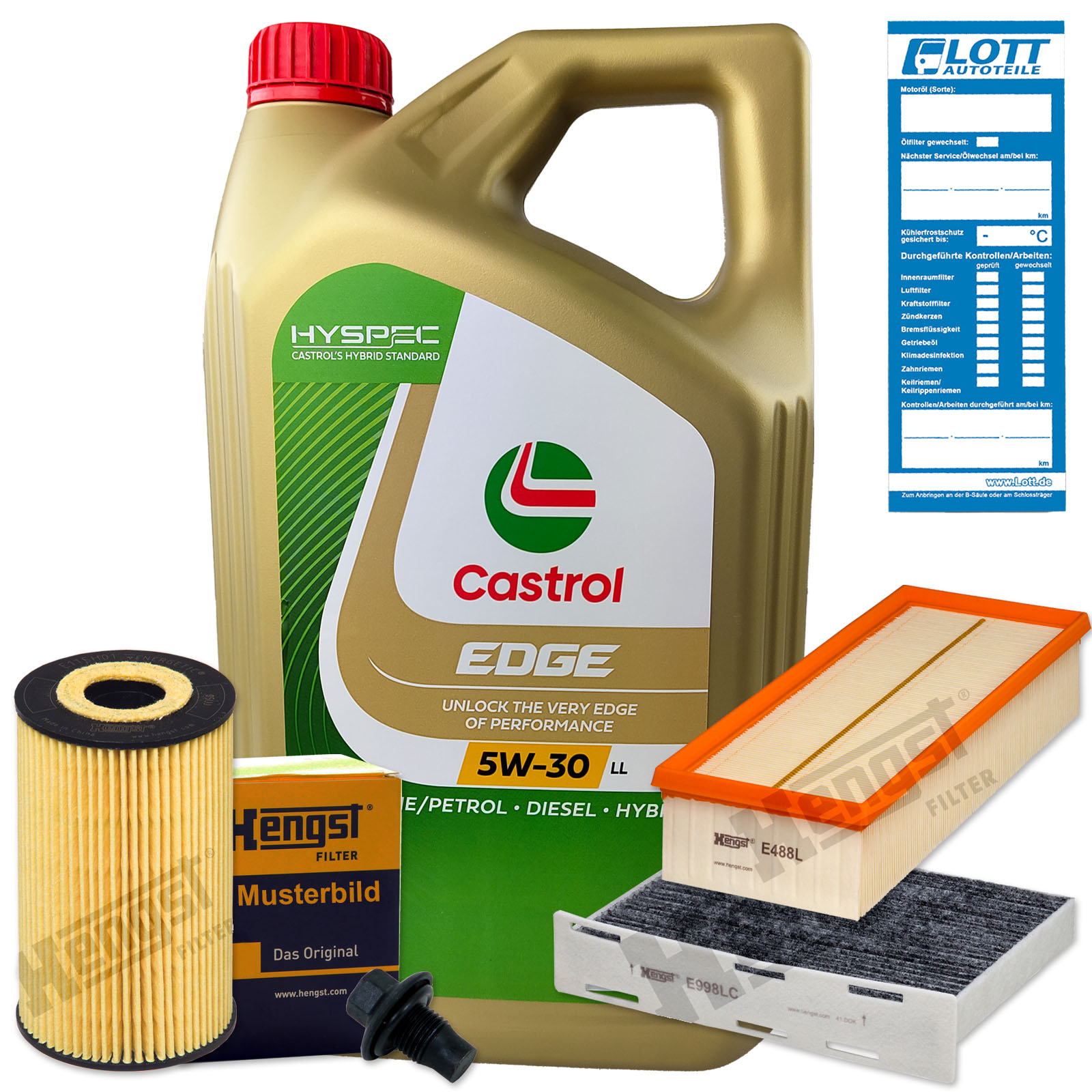 Hengst Filterpaket Set + 5L Castrol 5W30 Motoröl für Audi A3 Q3 VW Golf 6 Skoda eBay