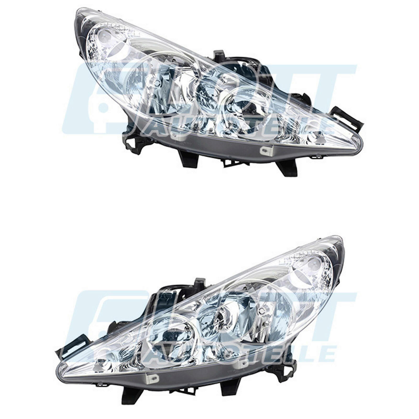 Hauptscheinwerfer H1 H7 links + rechts passend für Peugeot 207 bis BJ 12...