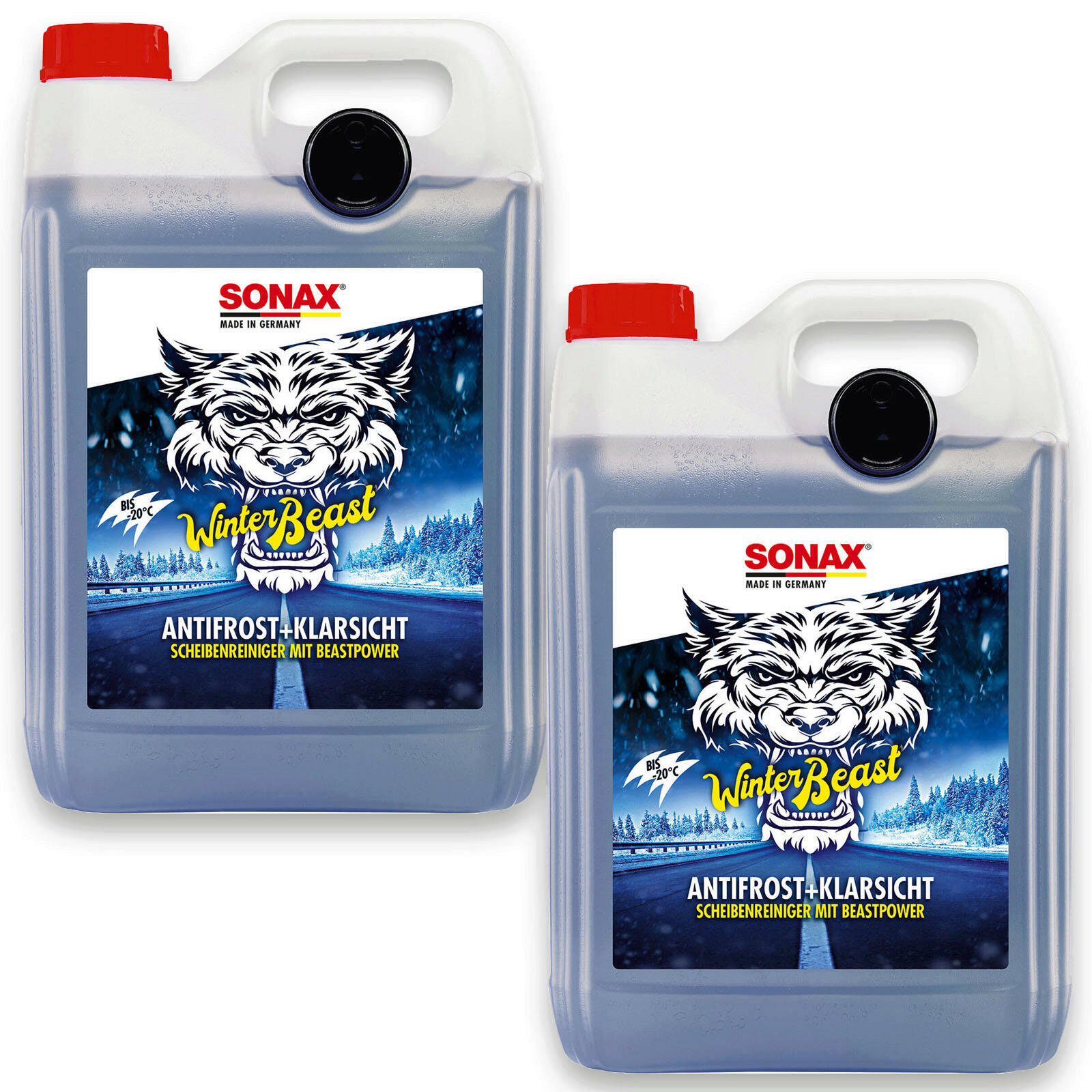 2x 5l SONAX Scheibenfrostschutz WinterBeast AntiFrost + KlarSicht bis -20 C