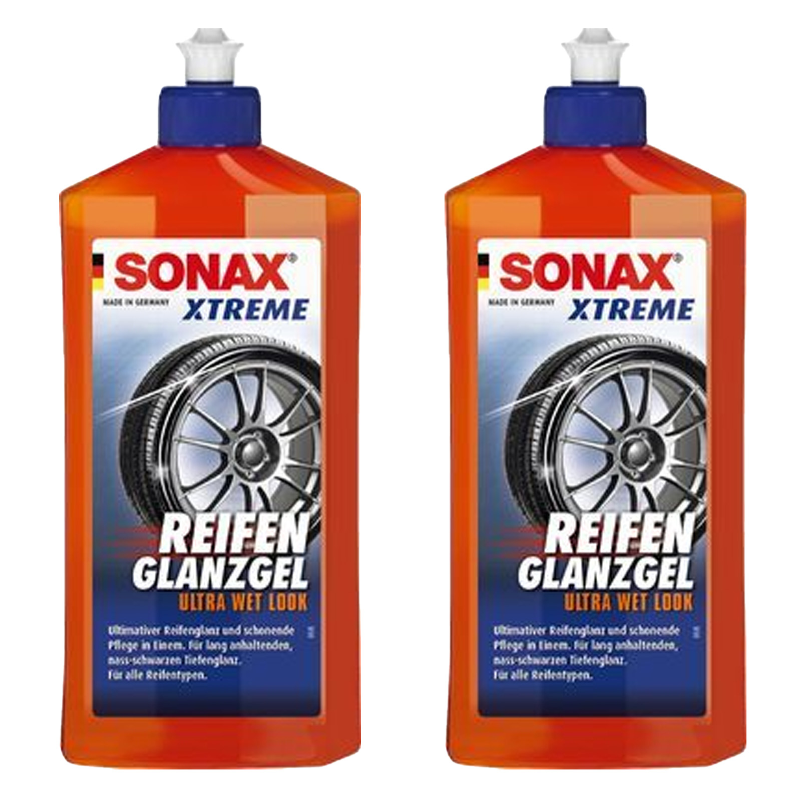 2x SONAX 02352410 XTREME ReifenGlanzGel Ultra Wet Look Glanzgel Reifen Kfz 500ml