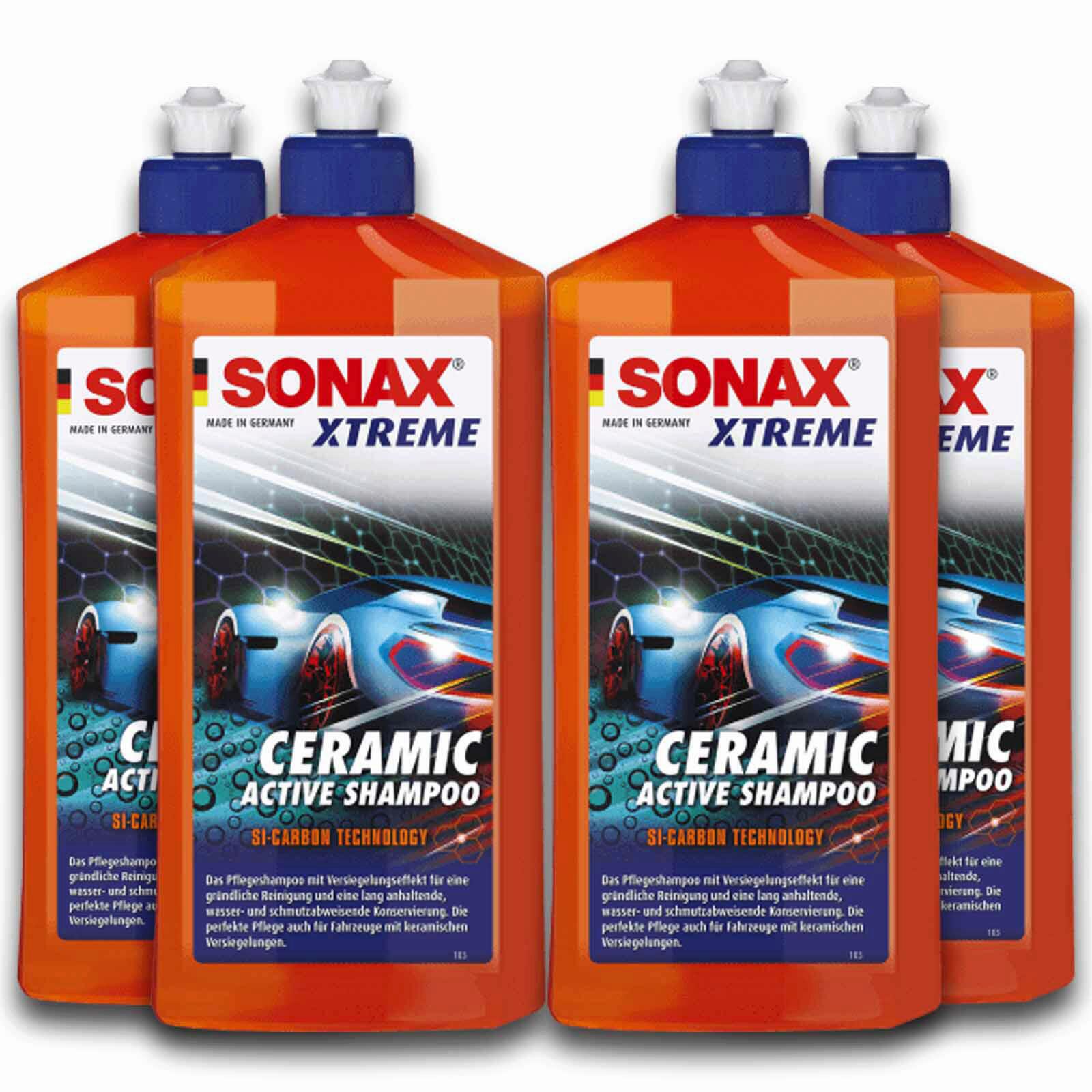 4x 500ml Sonax Xtreme Ceramic Active Shampoo Fahrzeugpflege