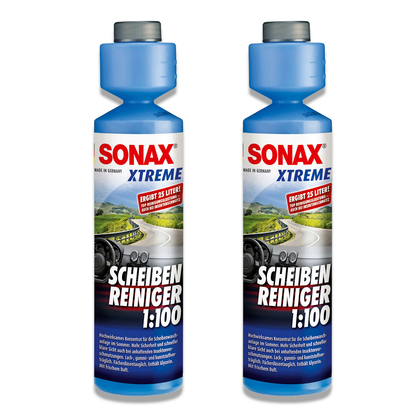 2x SONAX 02711410 XTREME ScheibenReiniger 1:100 Nanopro Konzentrat Scheibe 250ml