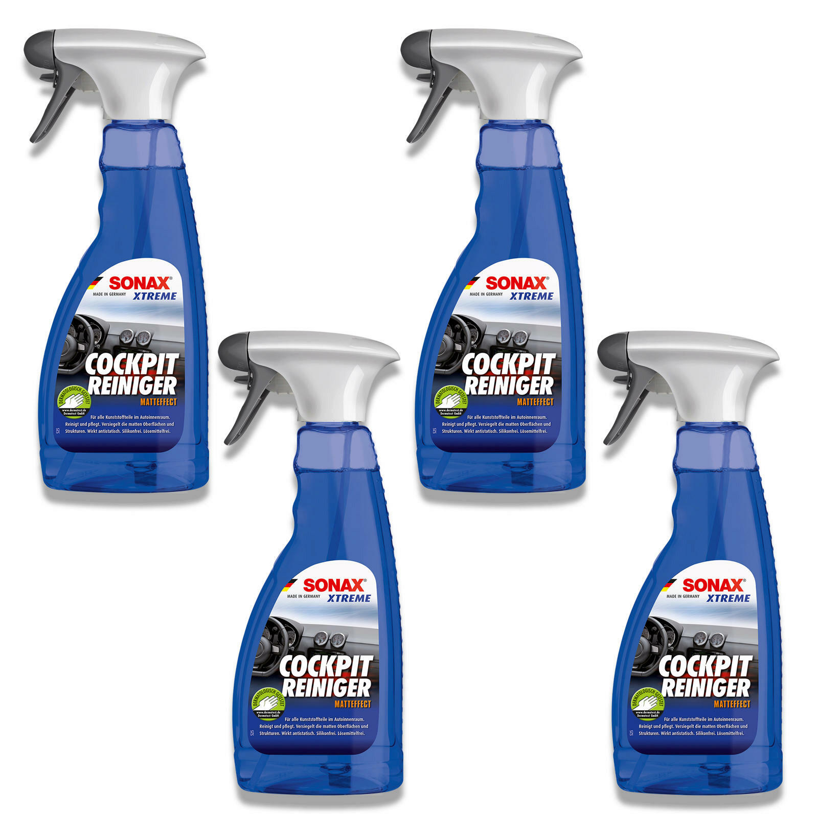 4x SONAX 02832410 XTREME CockpitReiniger Matteffect Pflege + Reiniger 500 ml