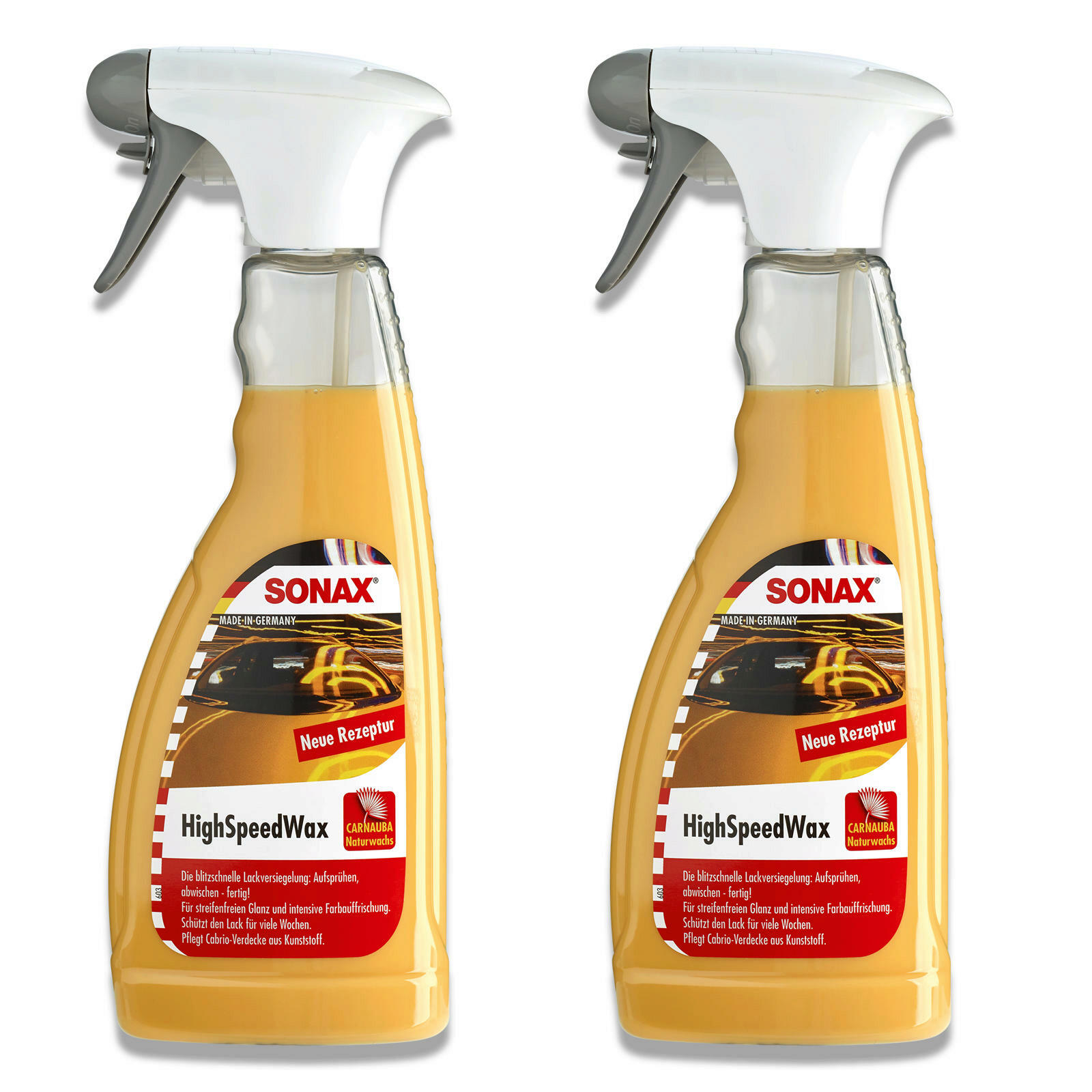 2x 500ml SONAX 02882000 HighSpeedWax Lackversiegelung Wachs Versiegelung