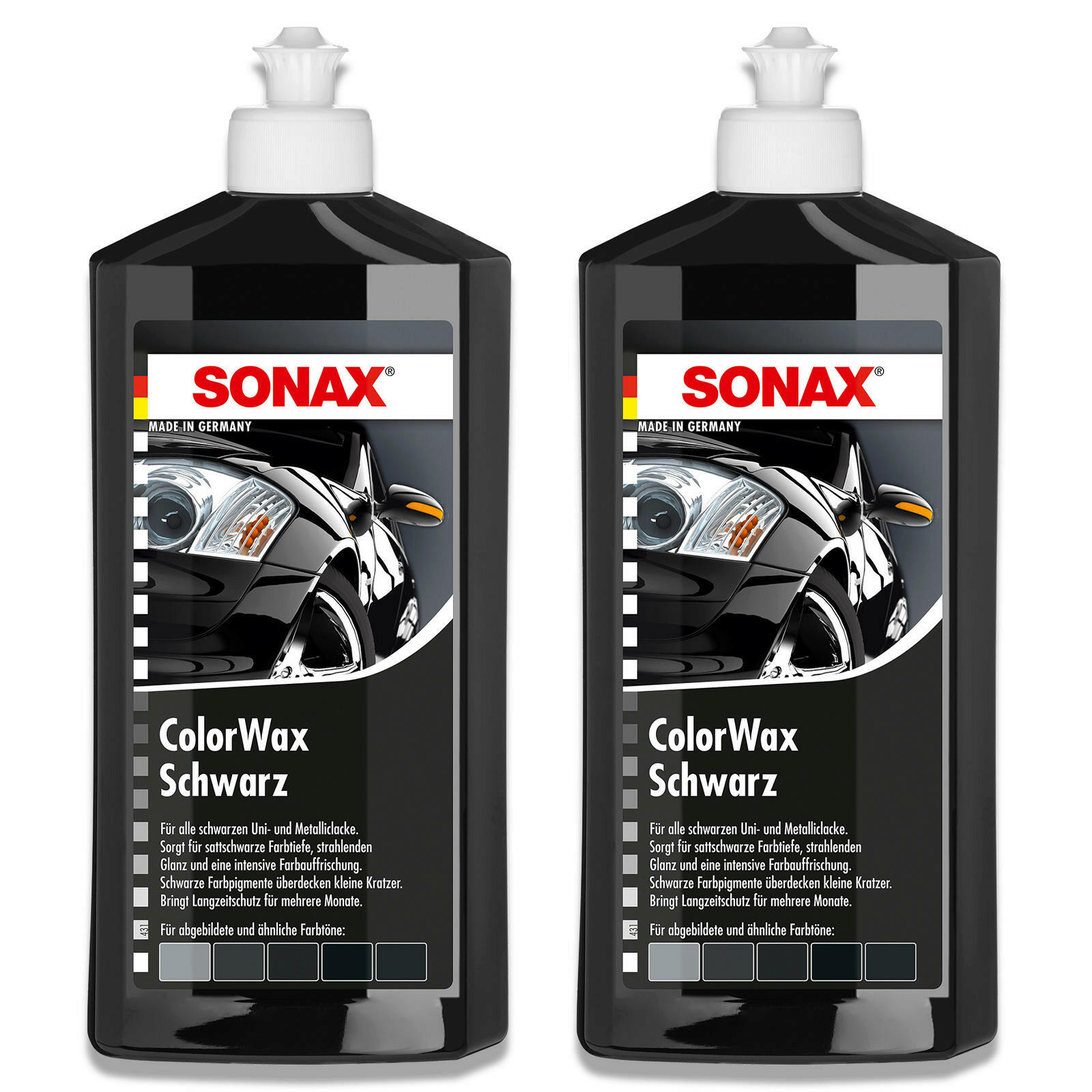 2x SONAX 02982000 ColorWax Lackkonserviereung Farbauffrischung Versiegeln 500 ml