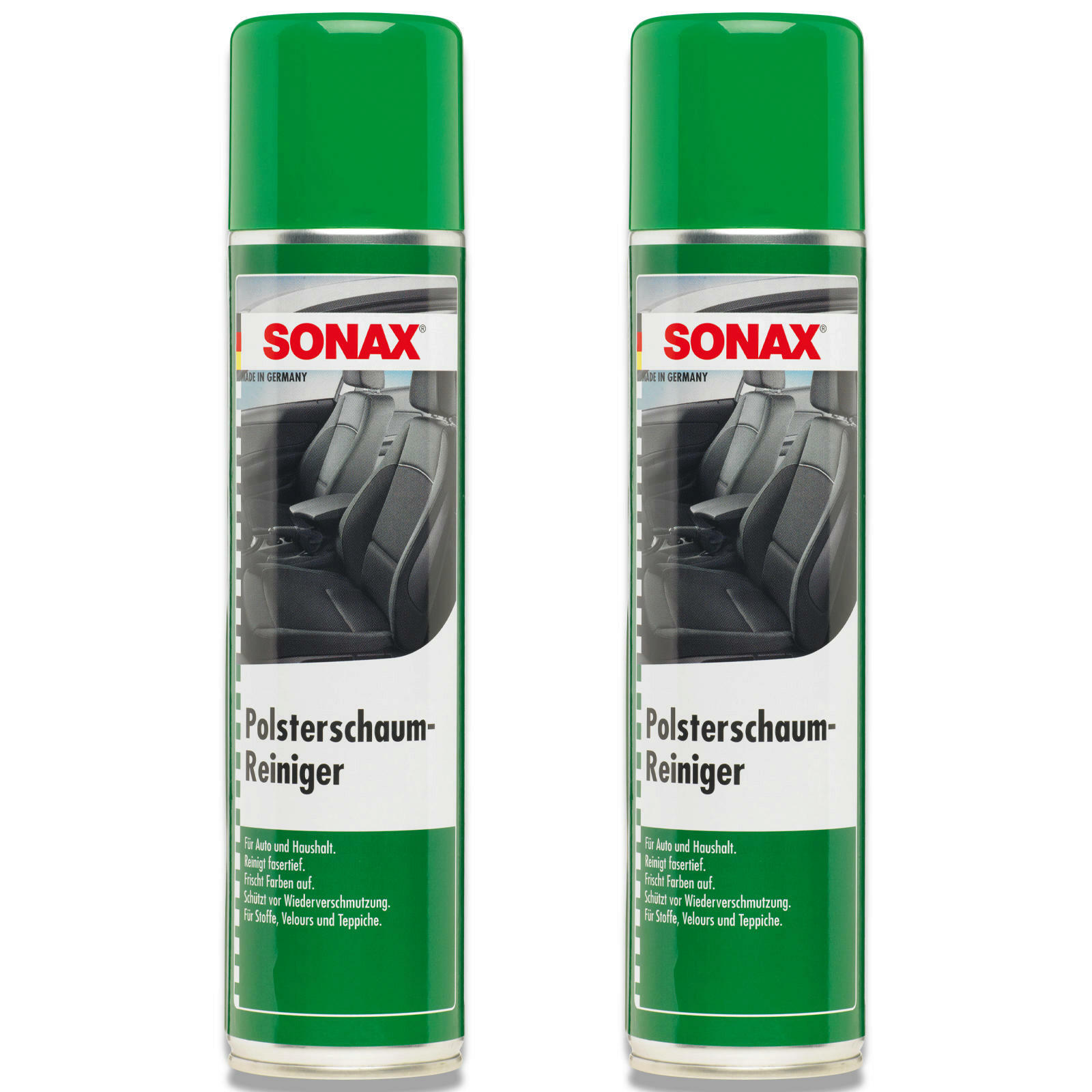 2x SONAX 03062000 Polster Schaum Reiniger Polster Reiniger Polsterschaum 400 ml