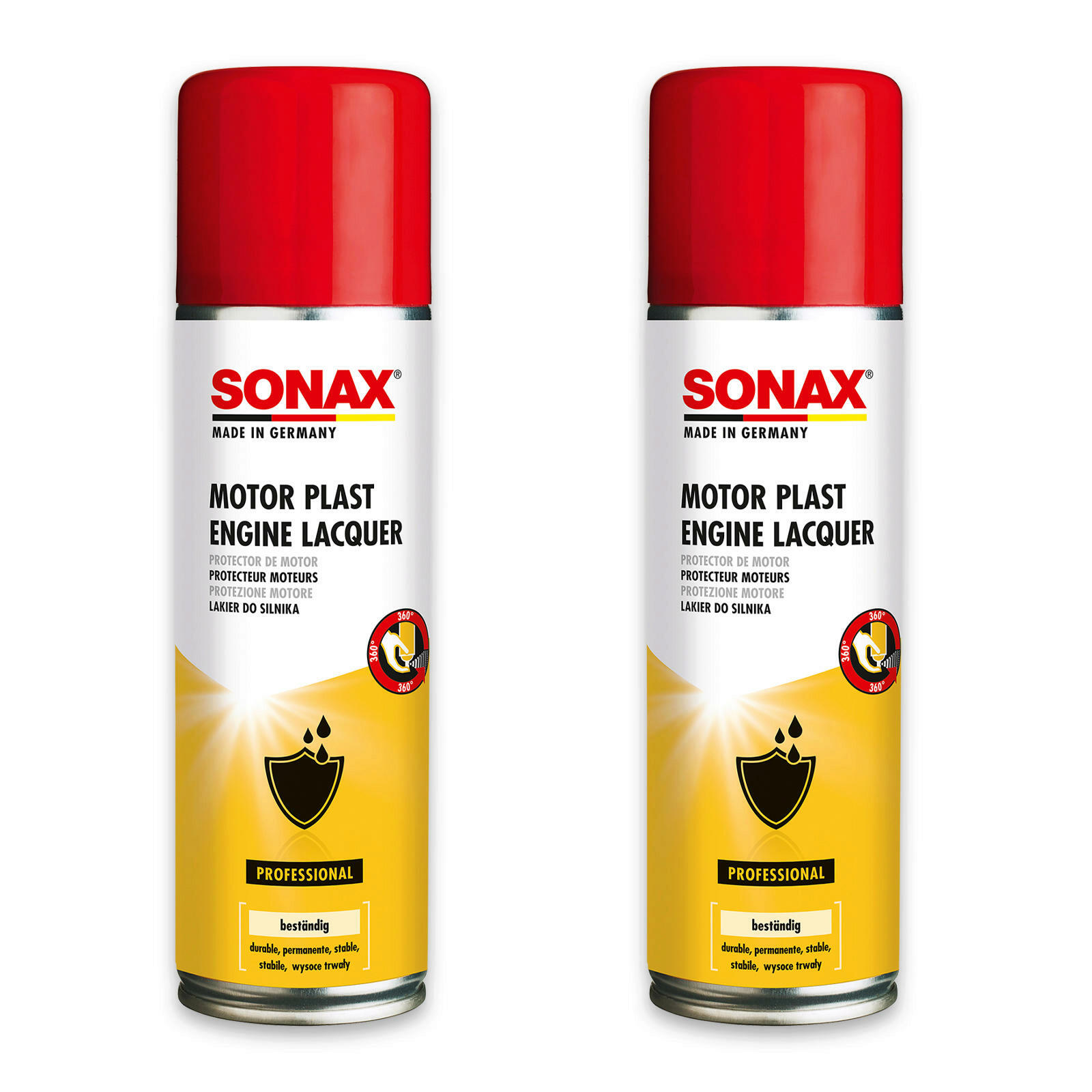 2x SONAX 03302000 MotorPlast Motorversiegelung Schutzlack Lackpflege 300 ml