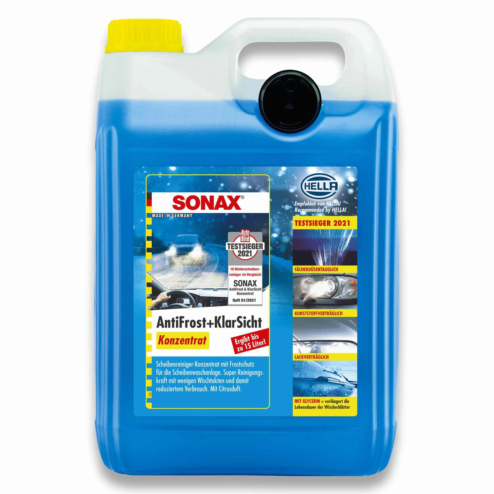 SONAX AntiFrost & KlarSicht Citrus Konzentrat 5l + Eiskratzer