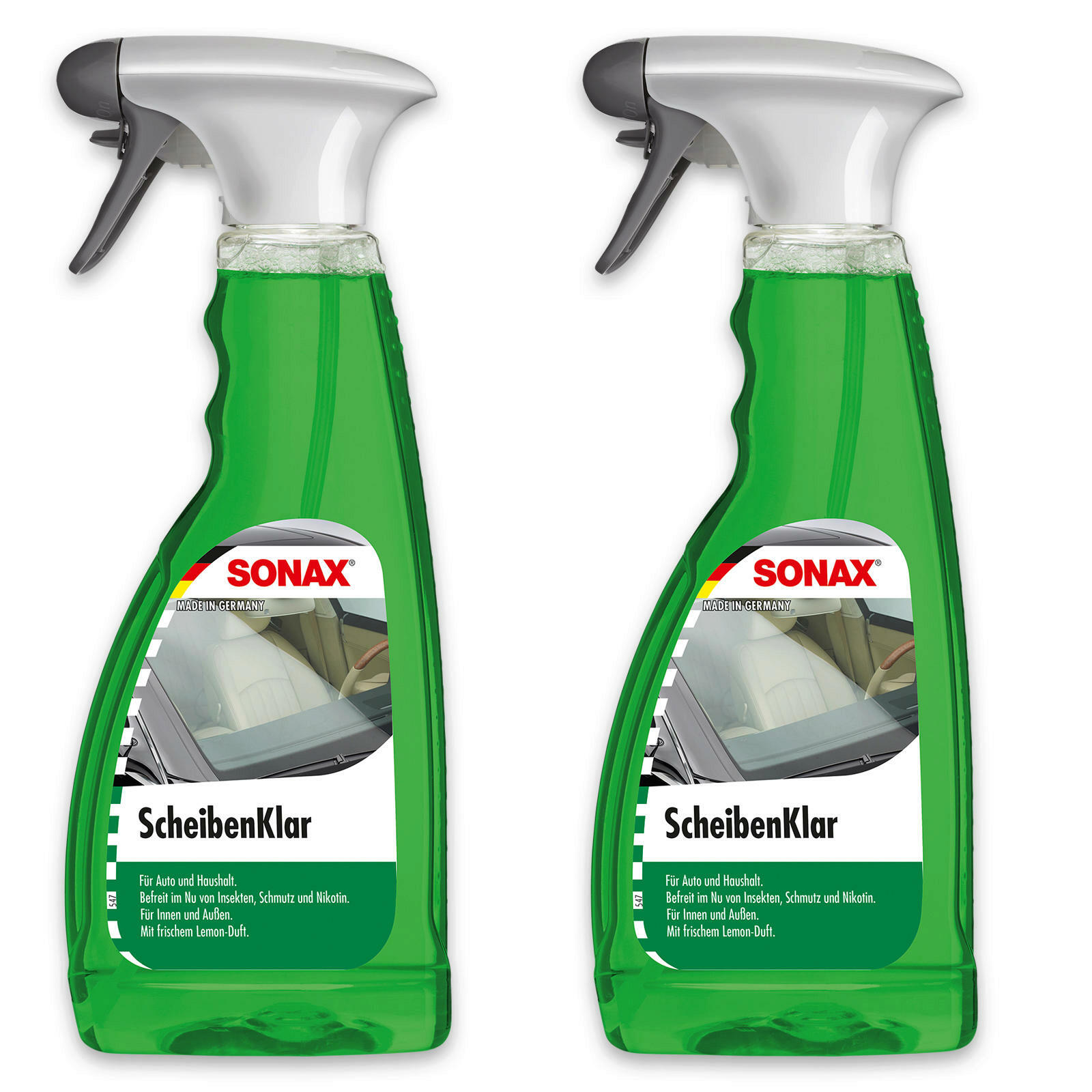 2x SONAX 03382410 ScheibenKlar Scheibenreiniger Glas-, Innenraumreiniger 500 ml