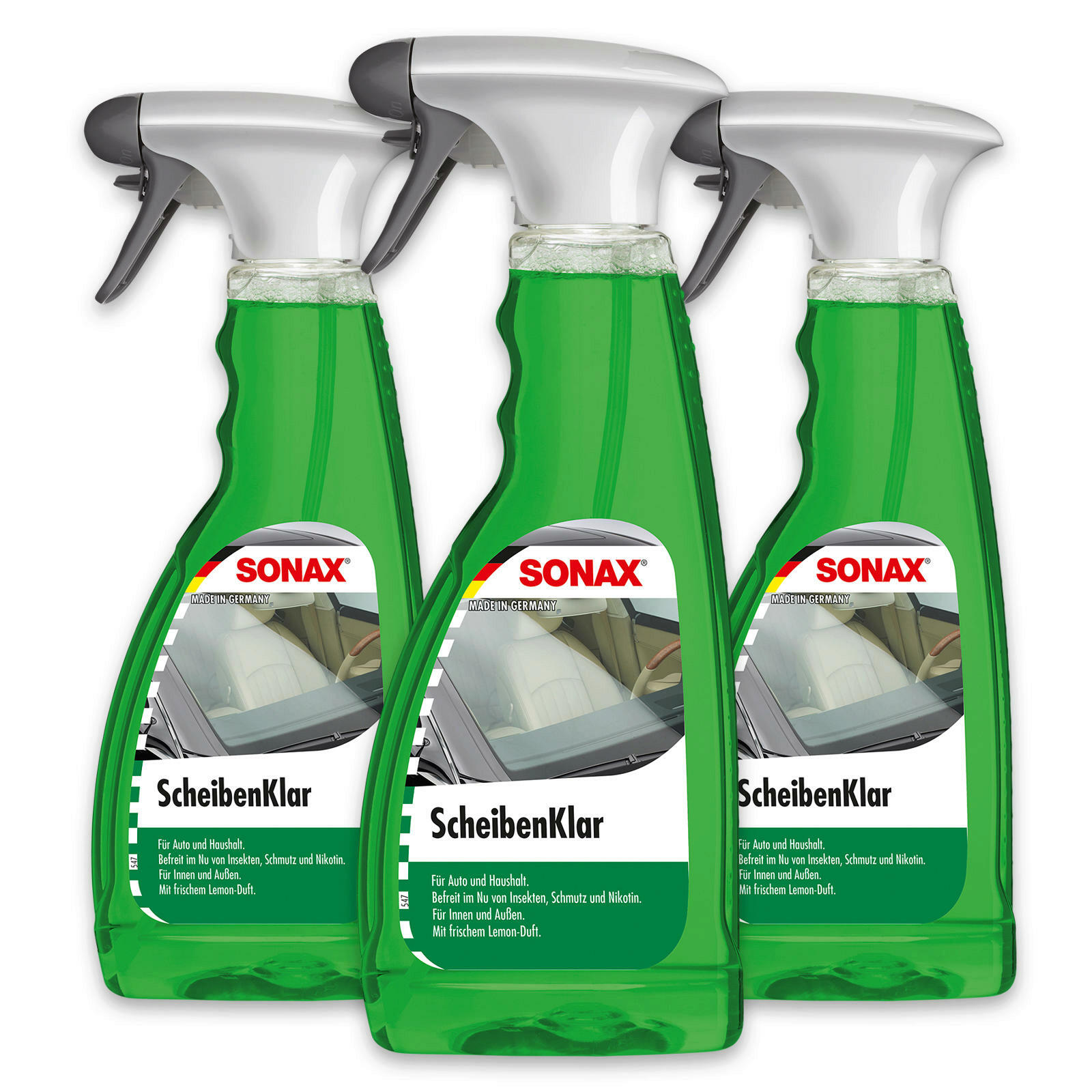 3x SONAX 03382410 ScheibenKlar Scheibenreiniger Glasreiniger Reiniger 500 ml