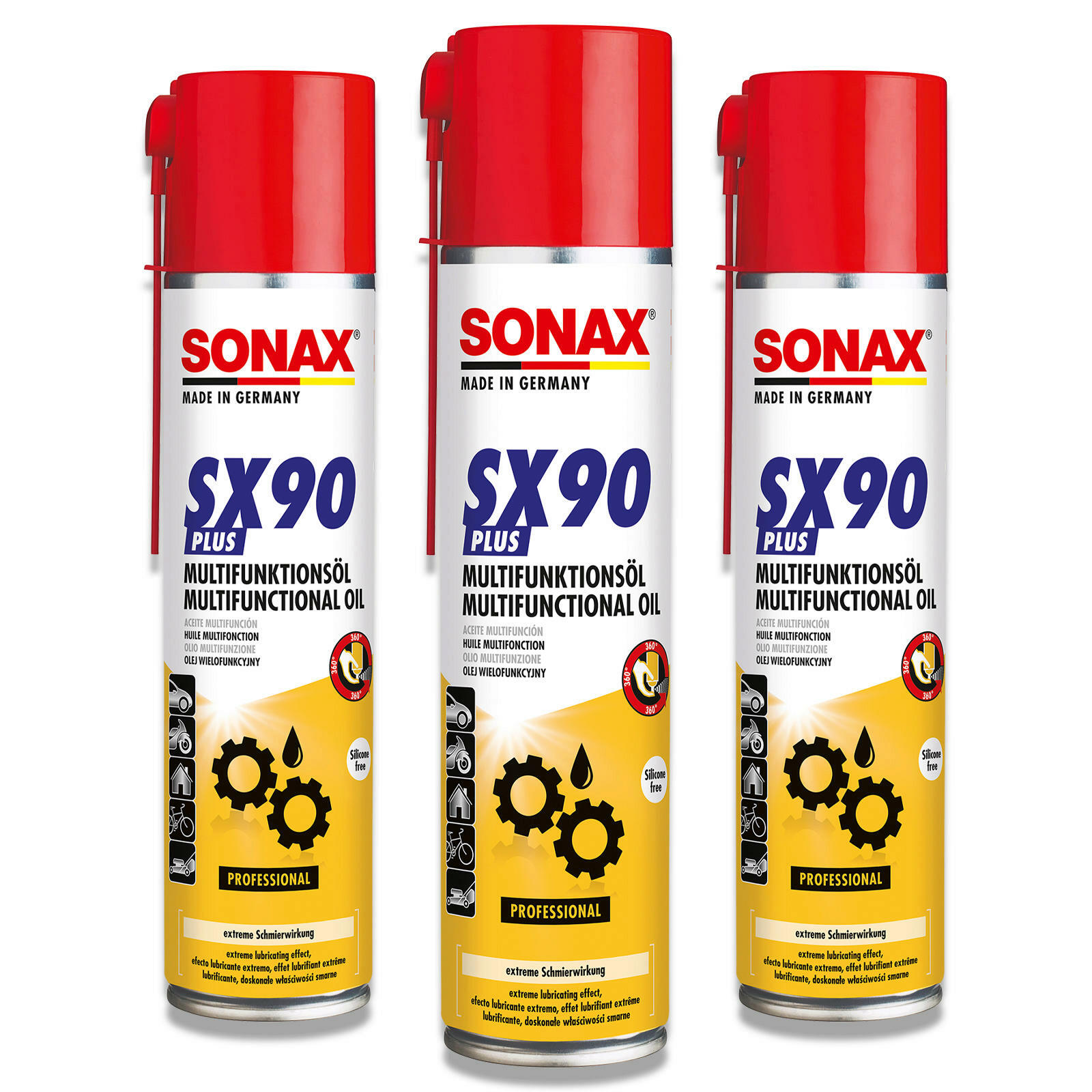 3x SONAX SX90PLUS Kontaktspray Rostlöser Kriechöl Multifunktionsöl 400ml
