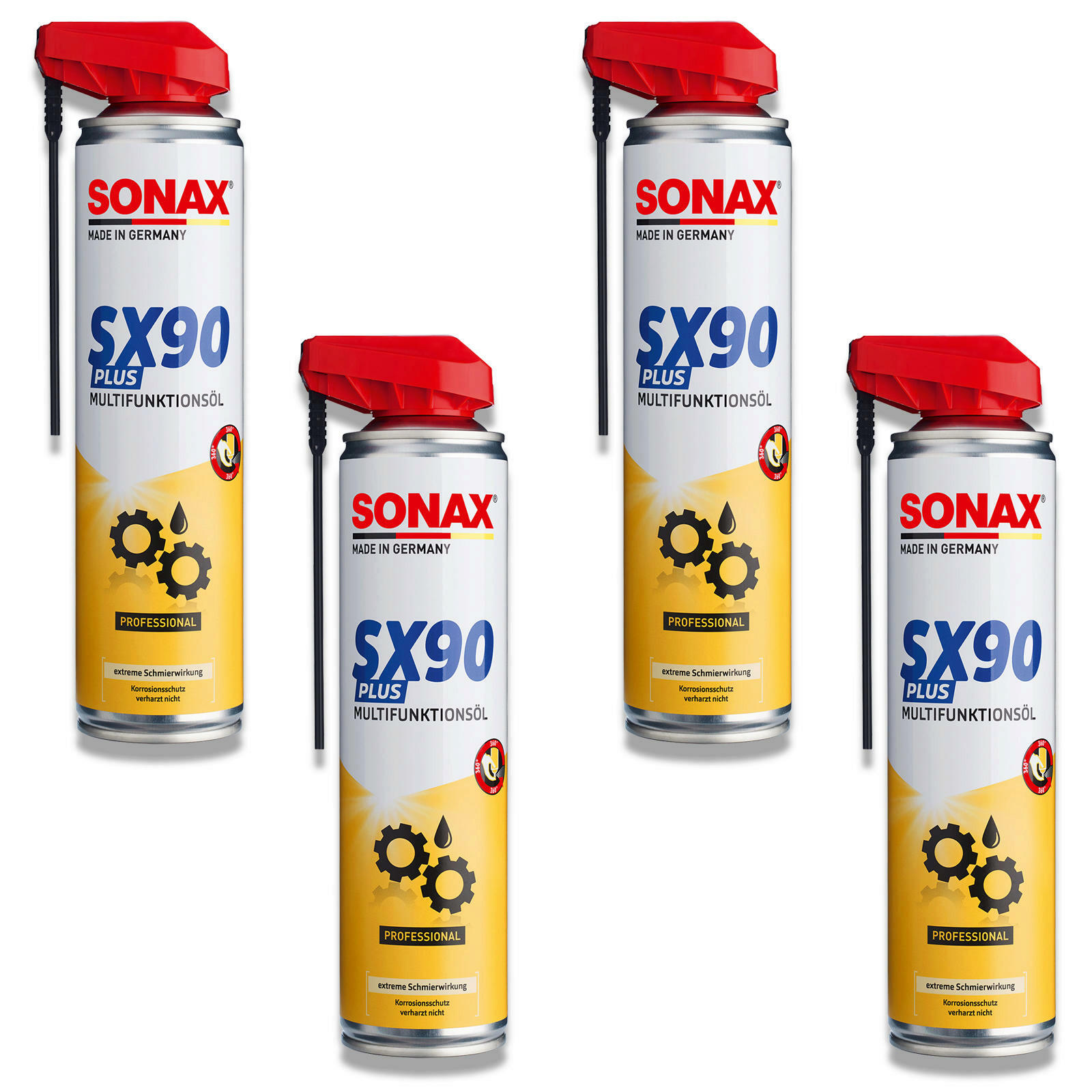 4x SONAX SX90 PLUS Easy Spray Multifunktionsspray Rostlöser Kriechö...