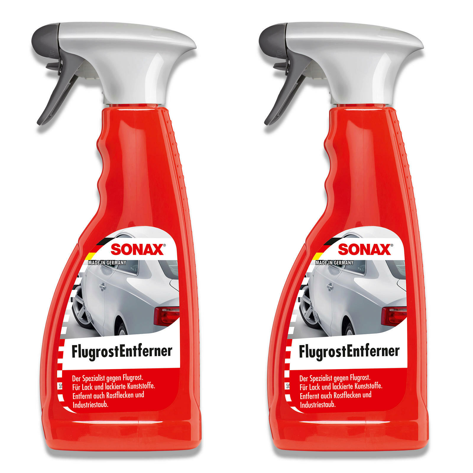 2x SONAX 05132000 Flugrostentferner Rostfrei Rostentferner Rost Reiniger 500ml