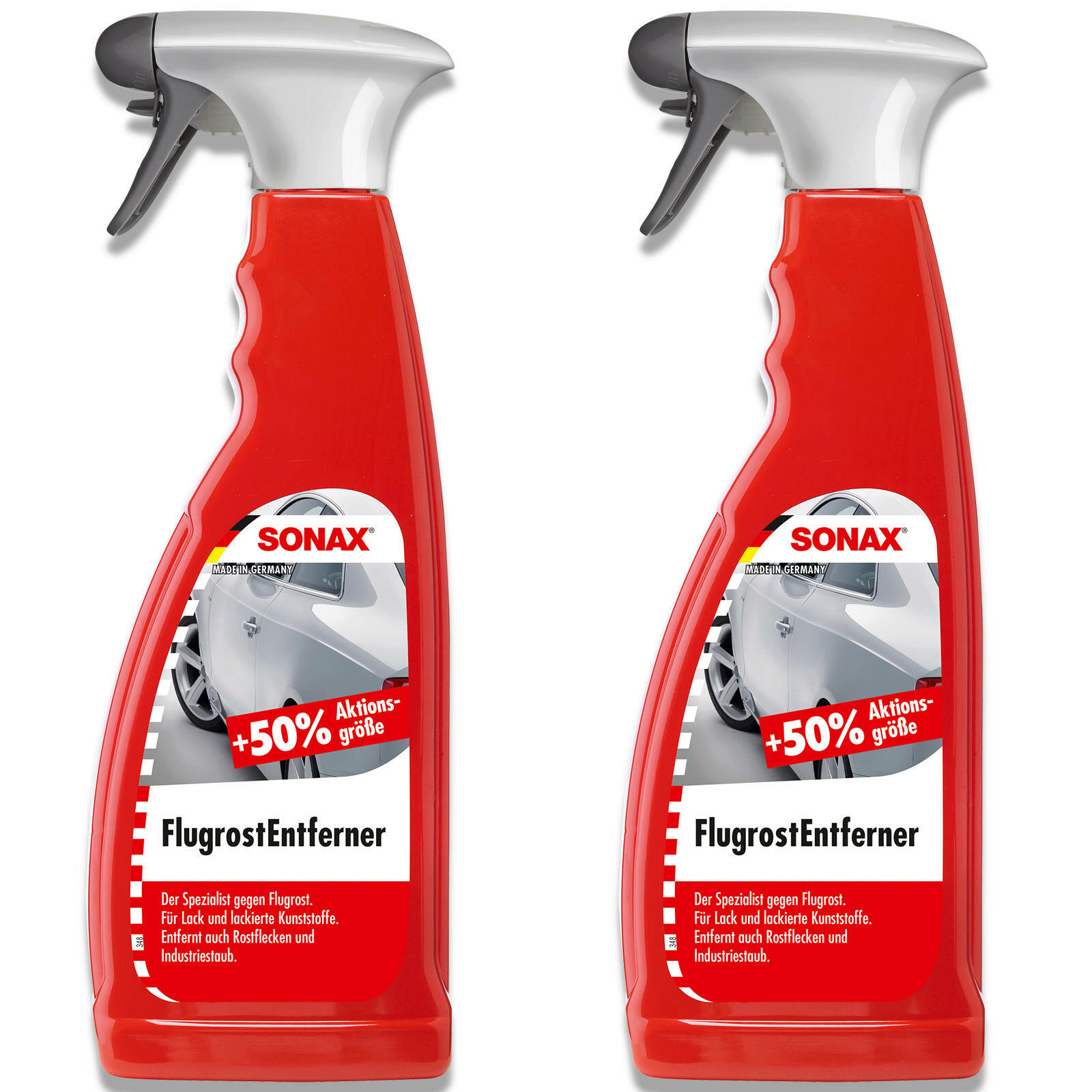 2x SONAX 05134000 Flugrostentferner Rostfrei Rostentferner Rost Reiniger 750ml