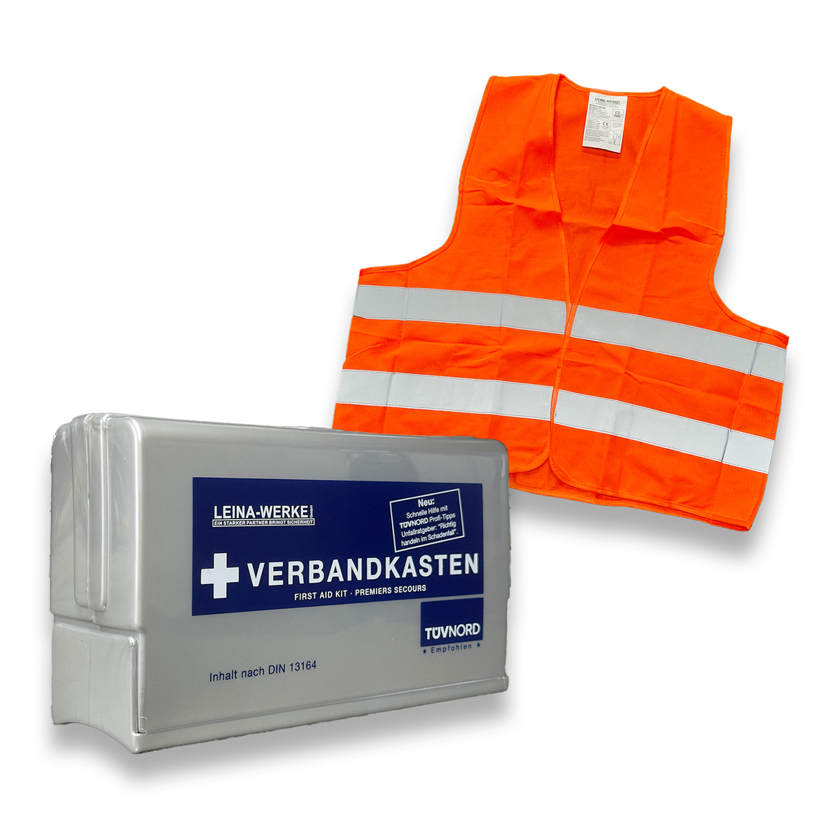 VERBANDKASTEN-B DIN 13164 & 1x Warnweste