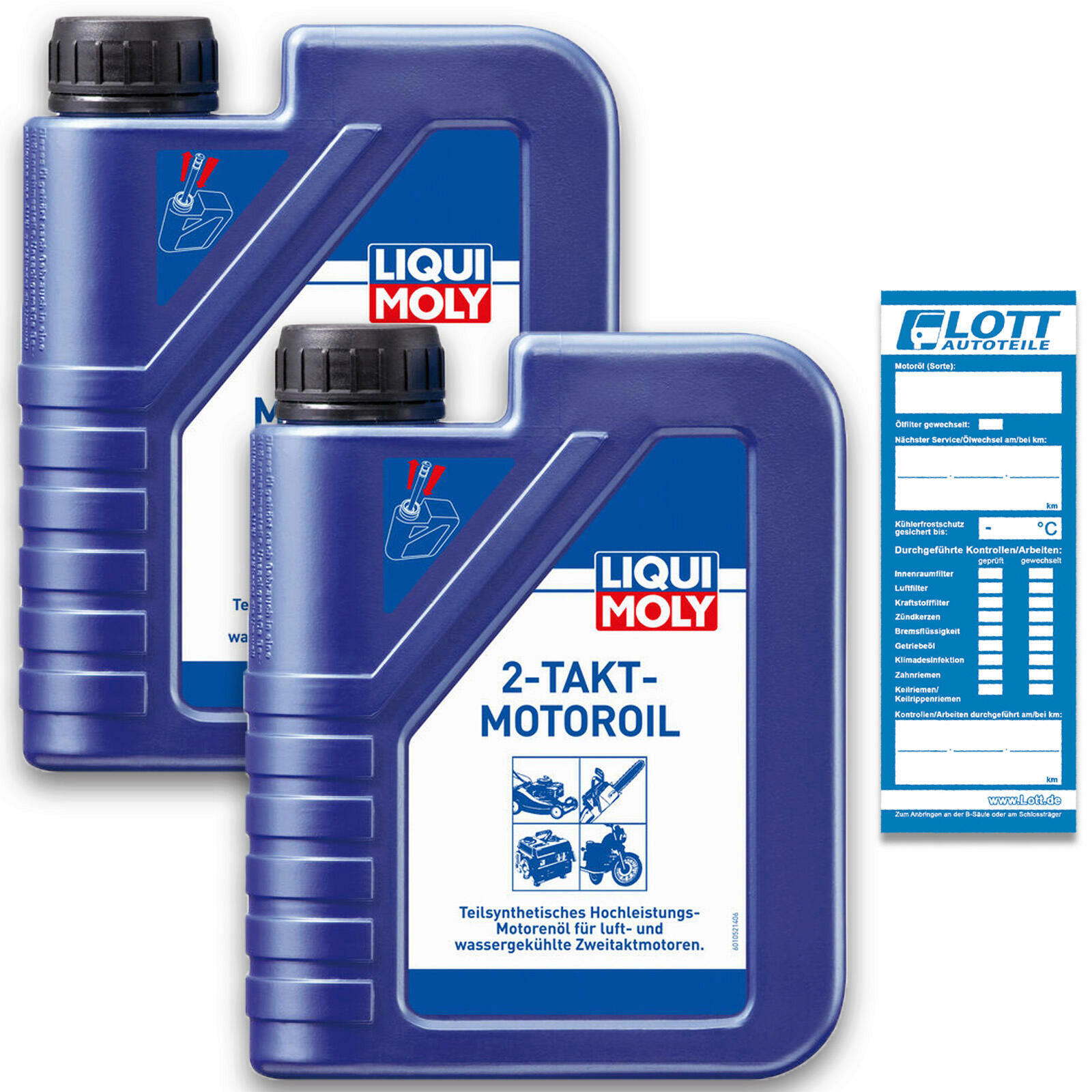2x 1 Liter Liqui Moly 2-Takt-Motoroil Morotrenöl Motoröl Oil Oel 2 Liter 1052