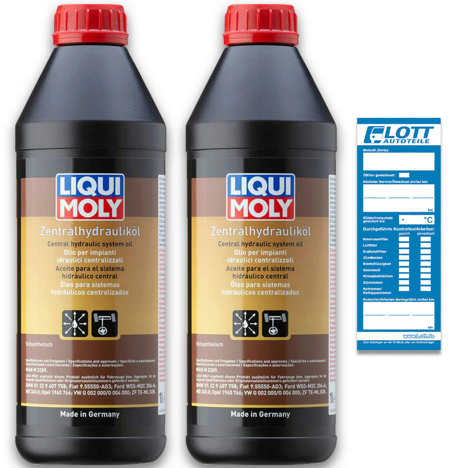 2x 1 Liter Liqui Moly Zentralhydraulik-Ö Hydrauliköl Hydraulik Oil Ö 2 L 1127