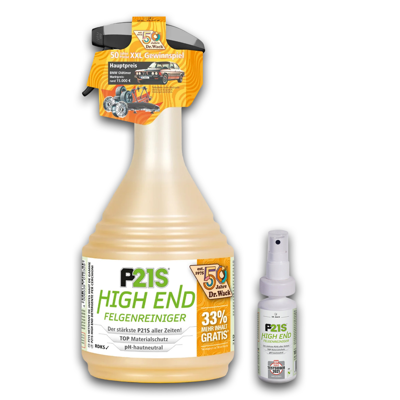 1L Dr.Wack P21S High End Felgenreiniger Top Materialschutz + 100ml GRATIS