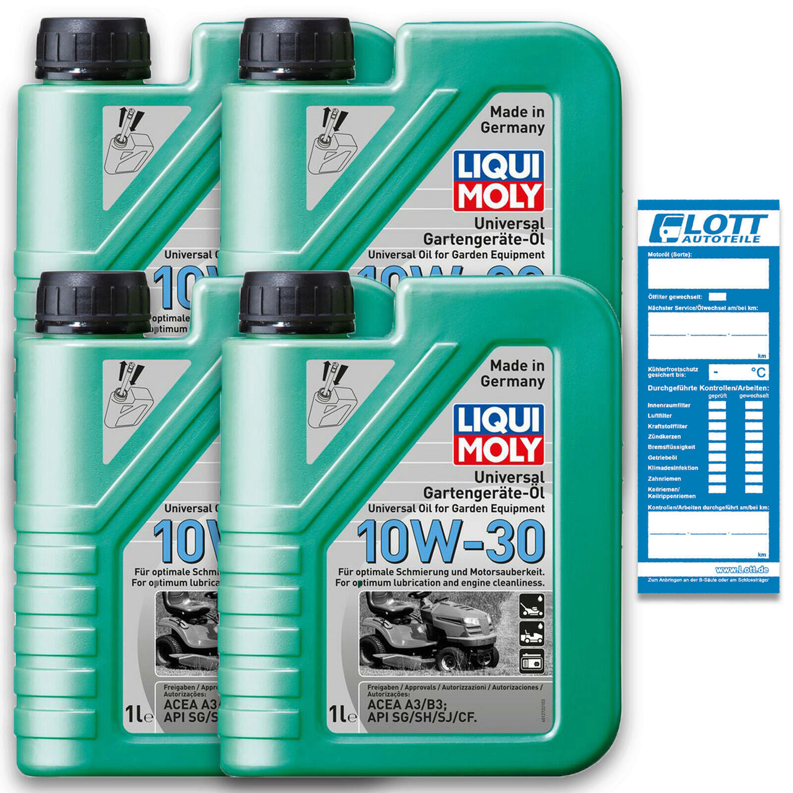 4x 1 Liter Liqui Moly Universal Gartengeräte-Ö 10W-30 4 L Universal...