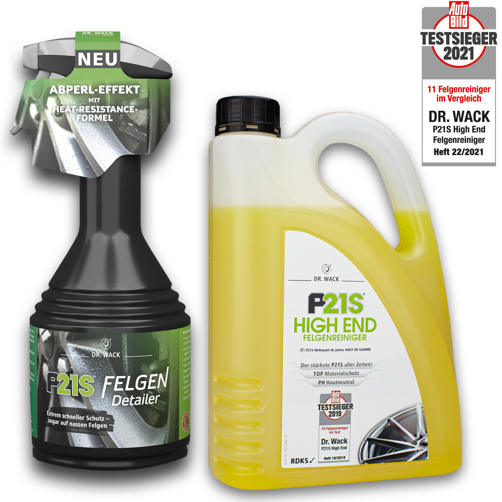 1x Dr.Wack P21S Felgen Detailer 500ml + 1x Dr.Wack P21S Felgenreiniger 2000ml